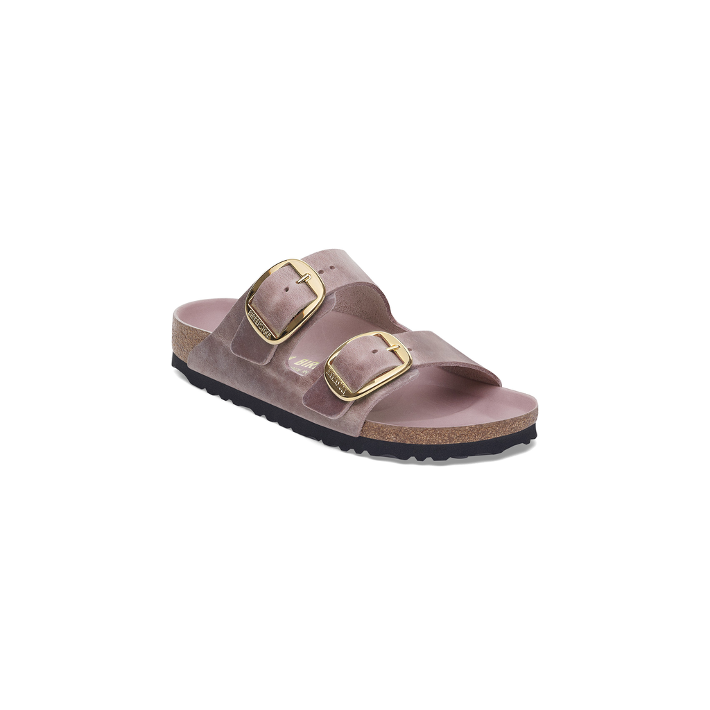 Arizona Big Buckle Lavender Oiled Leather Sandals
