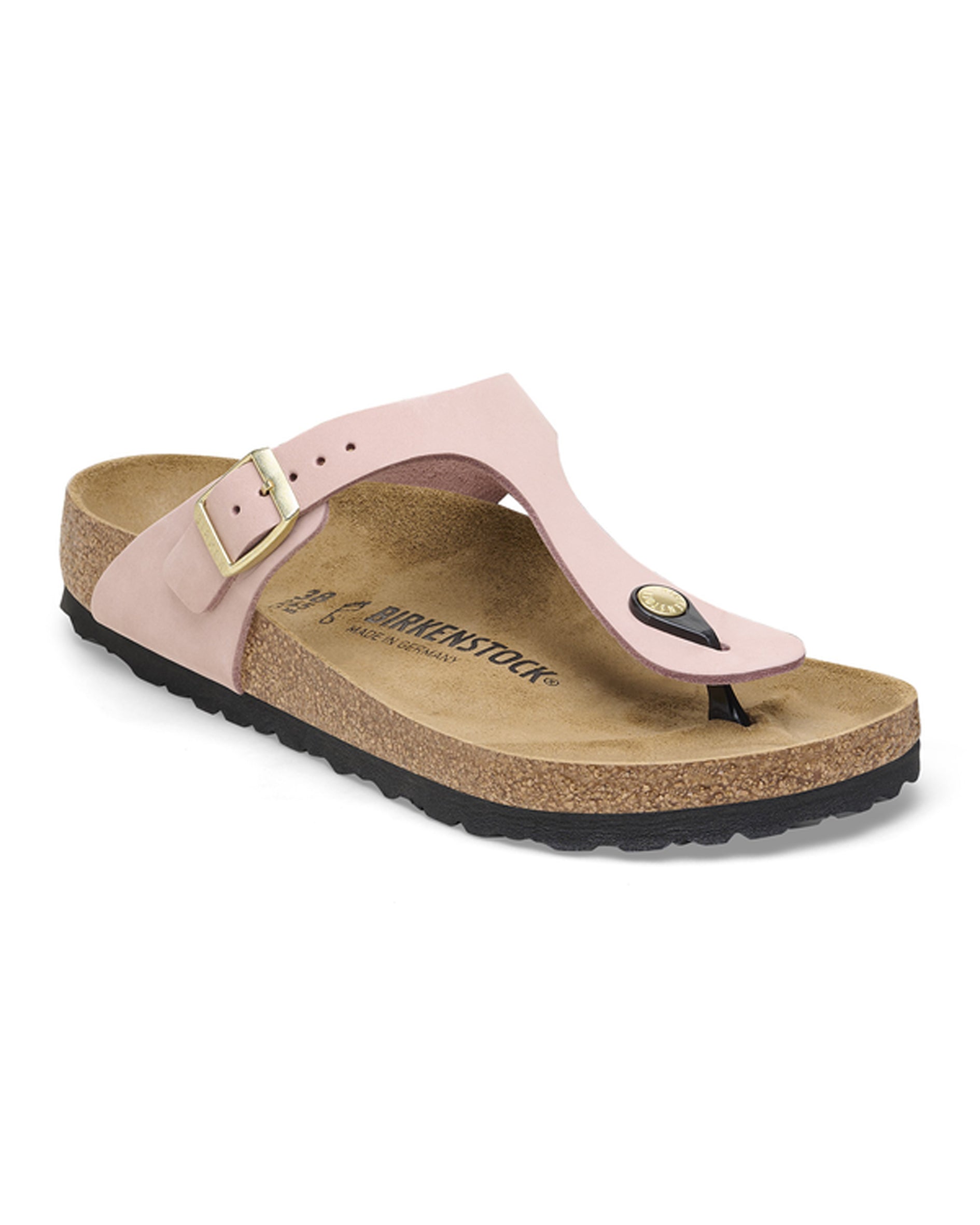 Gizeh Soft Pink Nubuck Leather Sandals