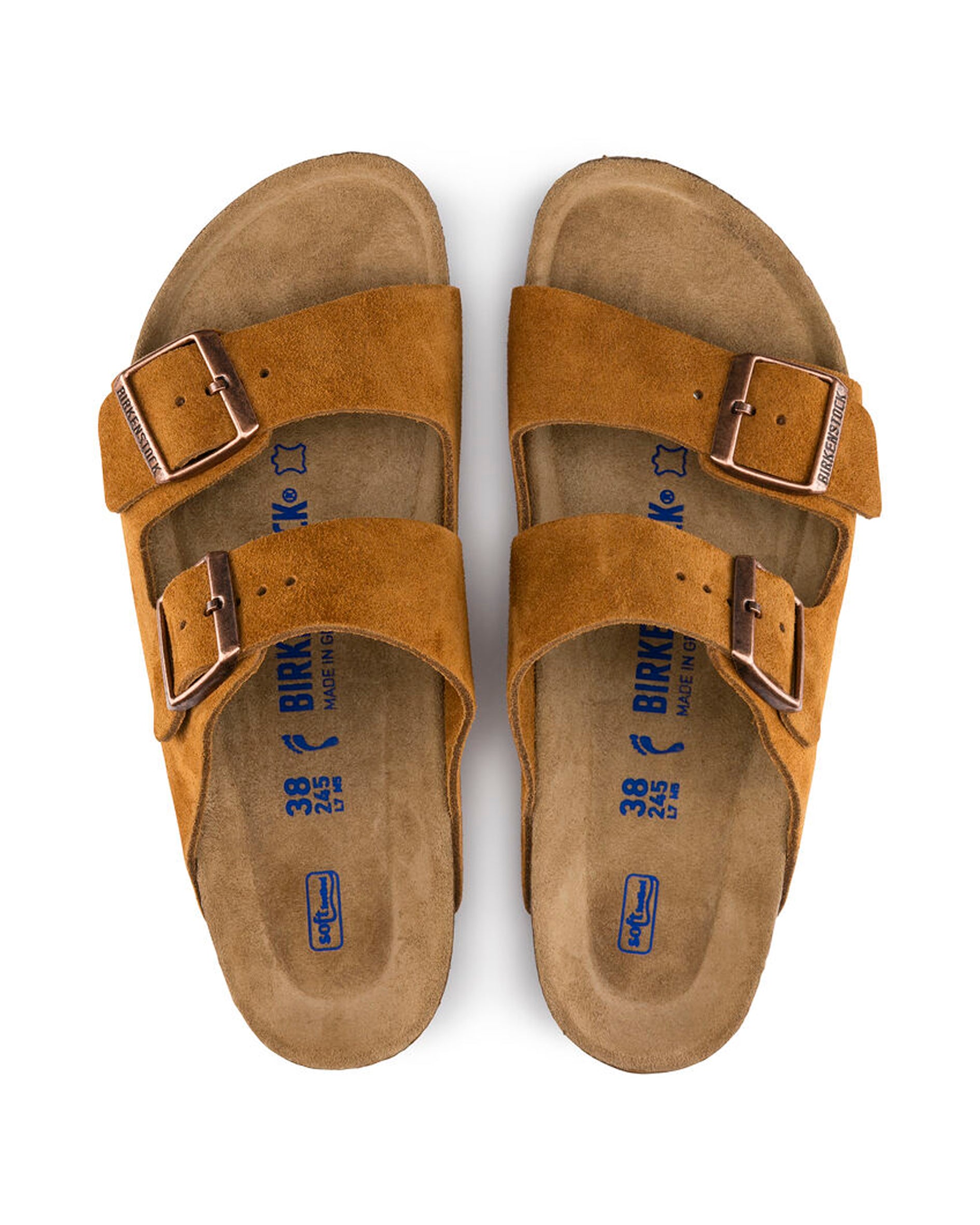 Arizona Soft Footbed Mink Suede Leather Sandals