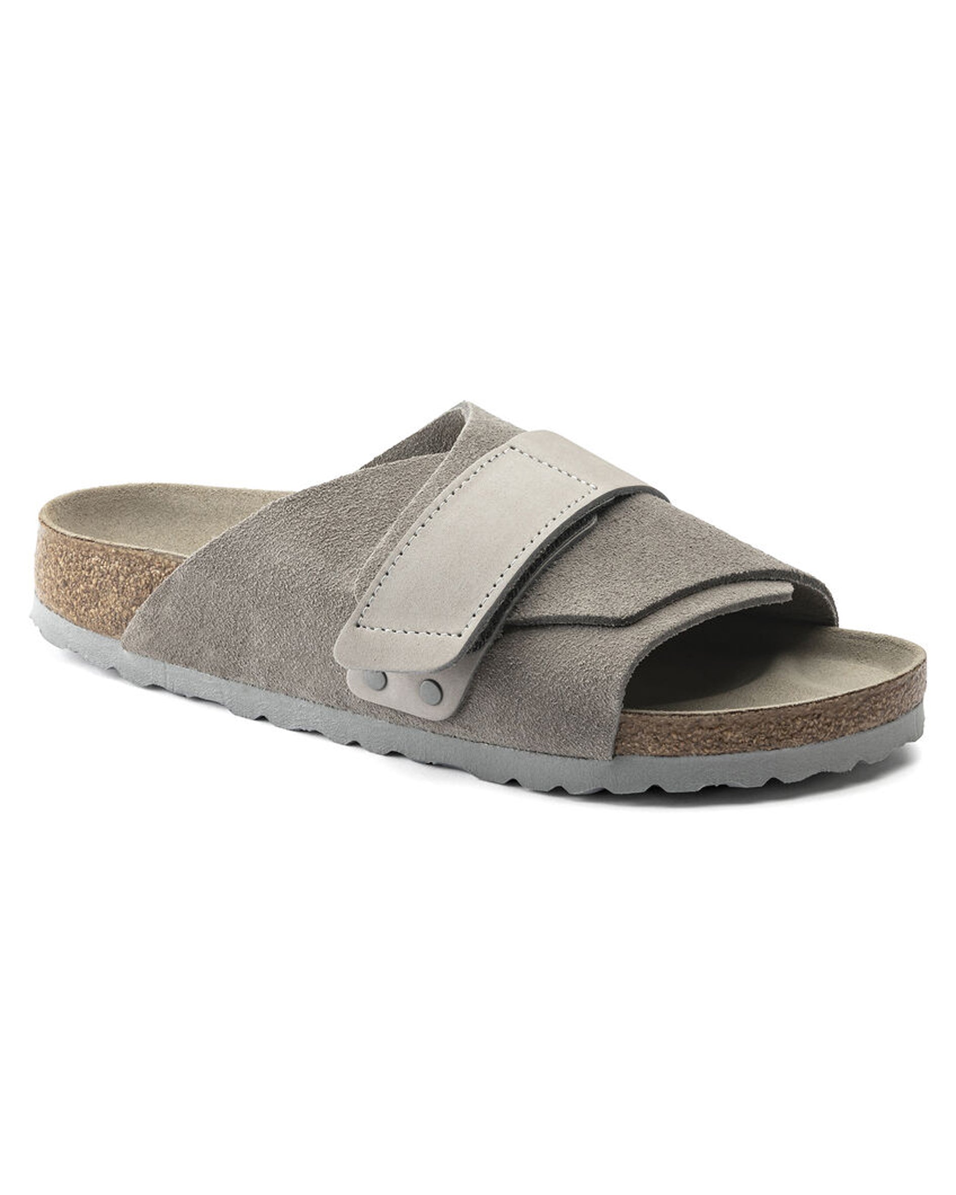 Kyoto Stone Coin Soft Suede & Nubuck Leather Sandals