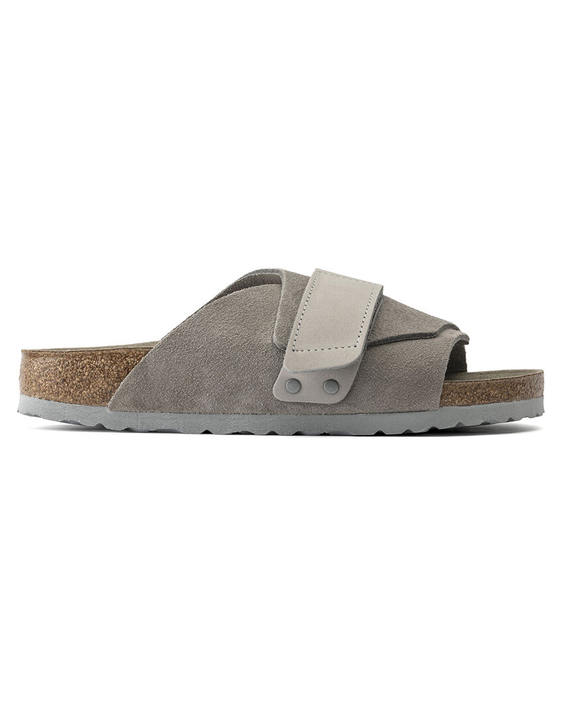 Kyoto Stone Coin Soft Suede & Nubuck Leather Sandals