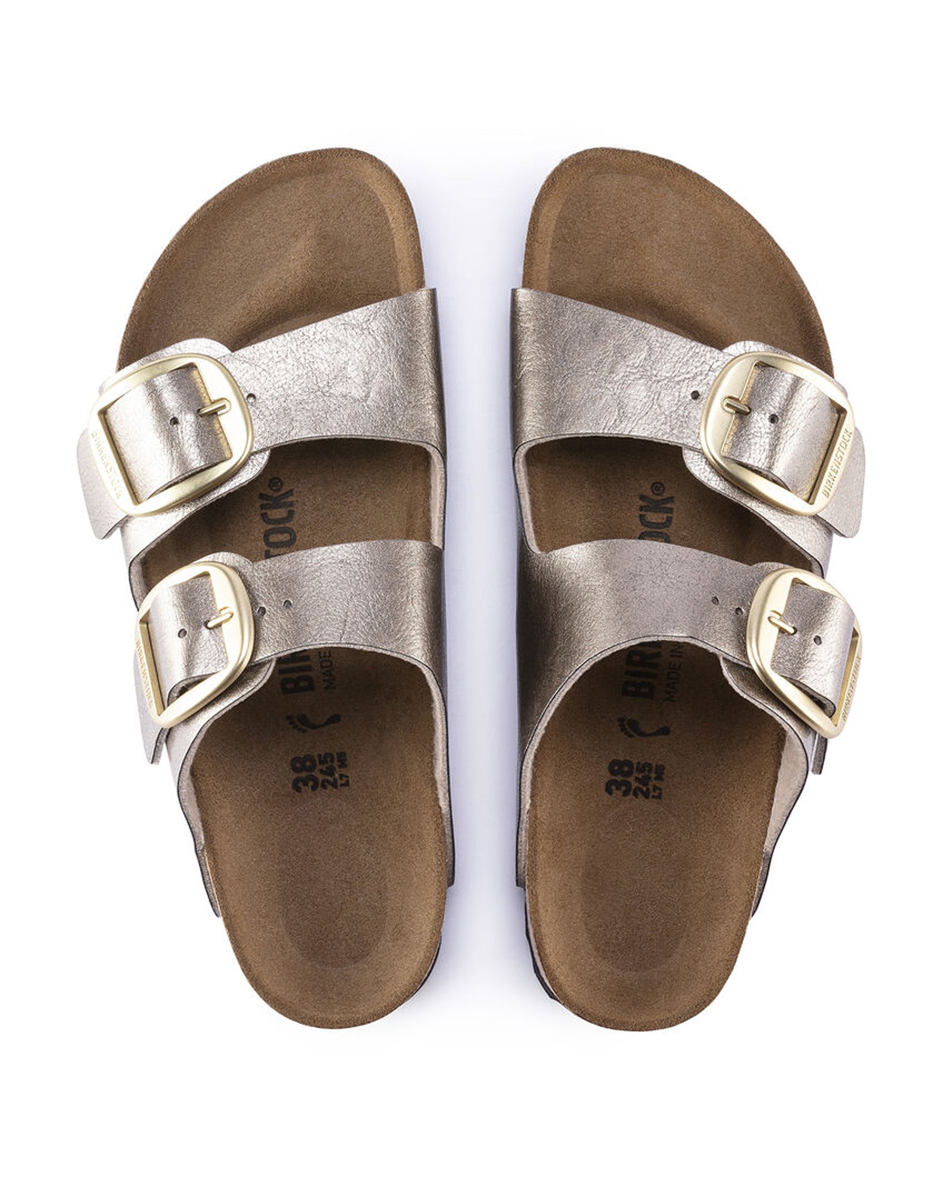 Arizona Big Buckle Graceful Taupe Birko-Flor Sandals