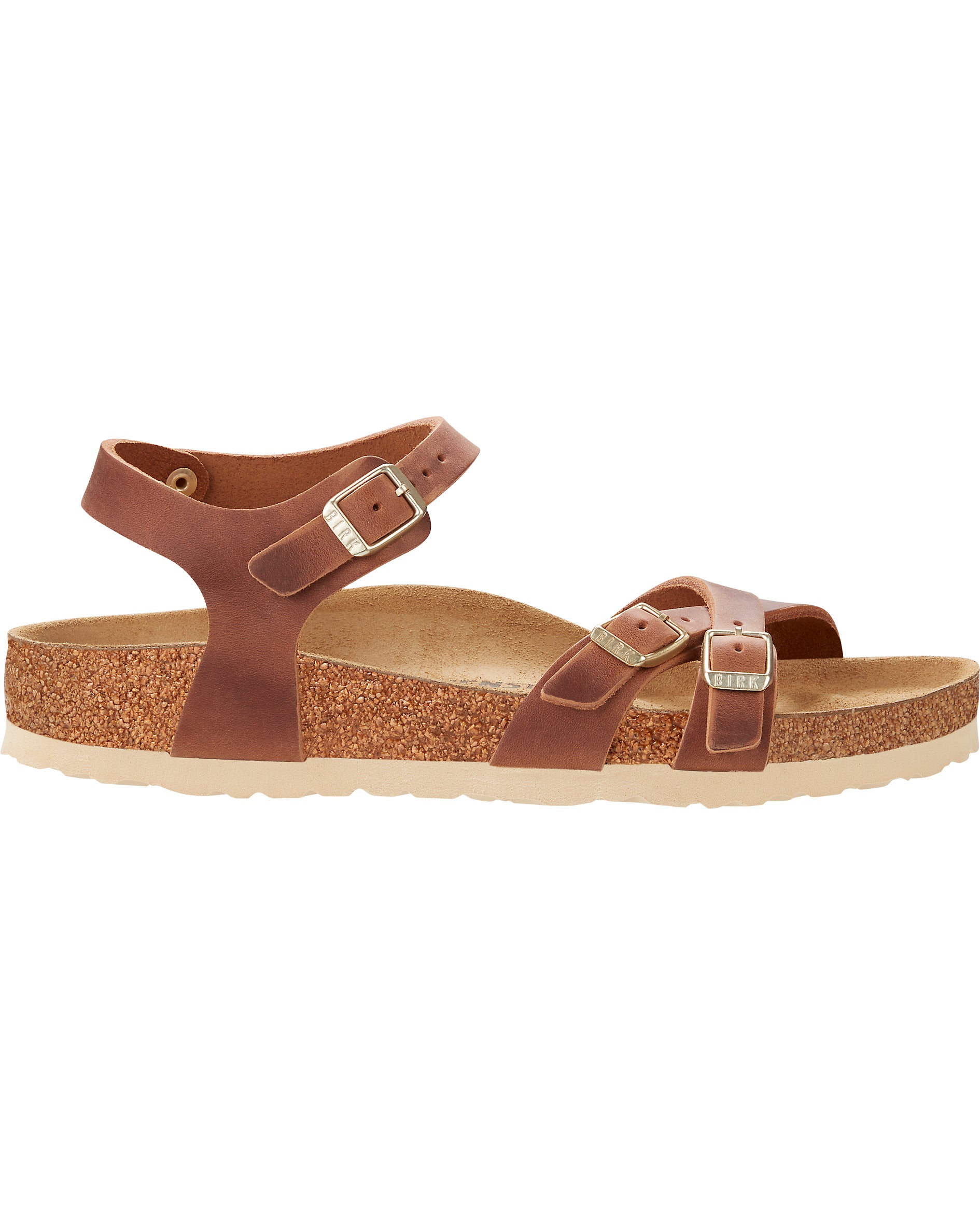 Kumba Cognac Oiled Leather Sandals