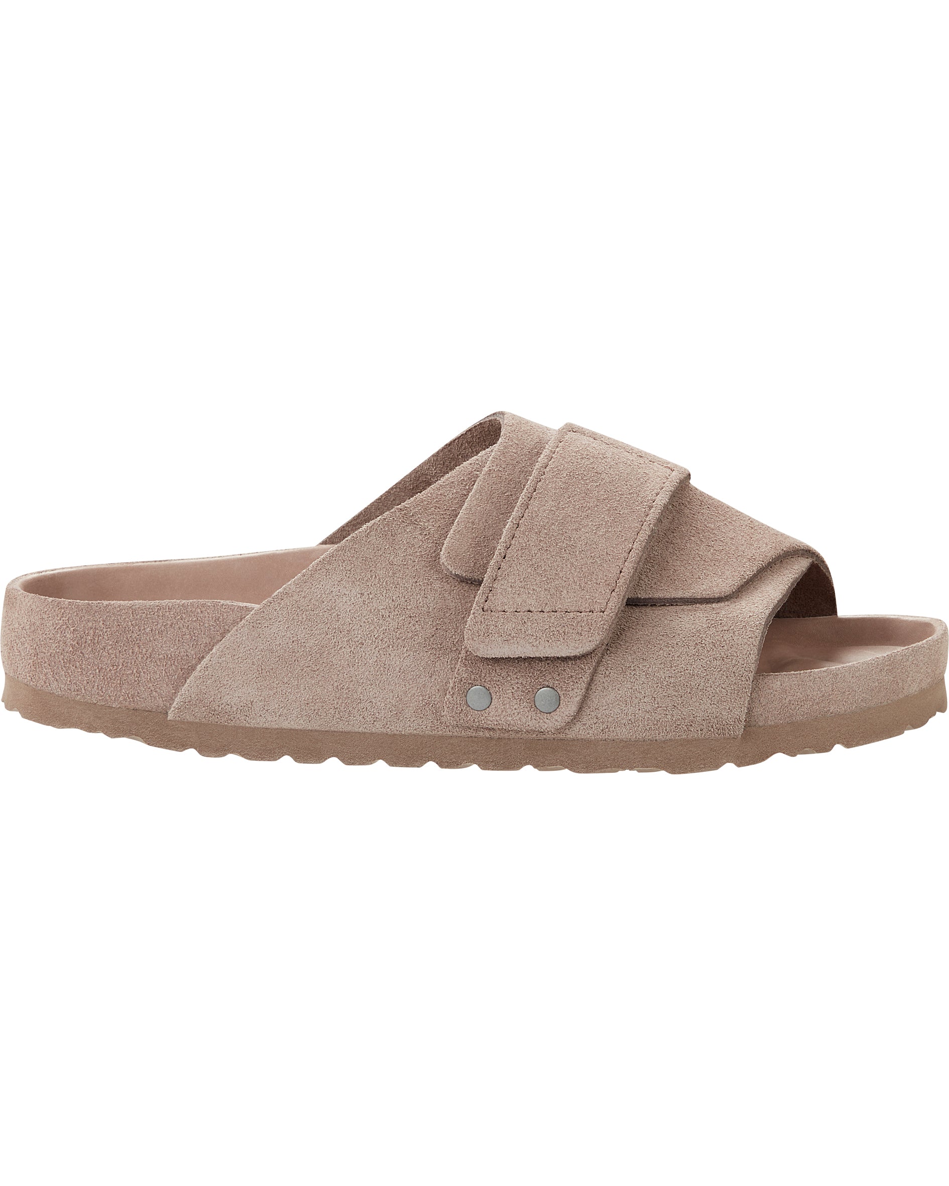 Kyoto Exquisite Gray Taupe Suede Leather Sandals