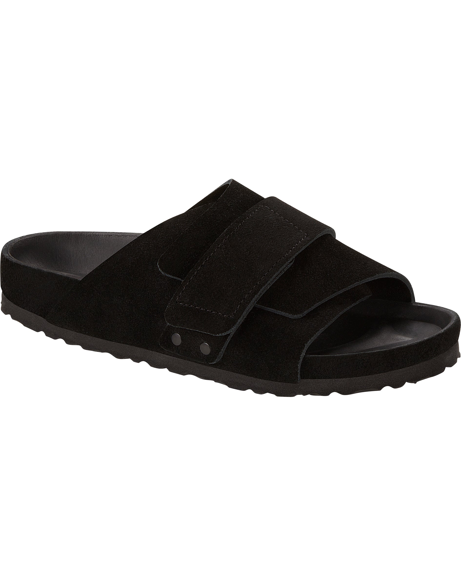 Kyoto Exquisite Black Suede Leather Sandals