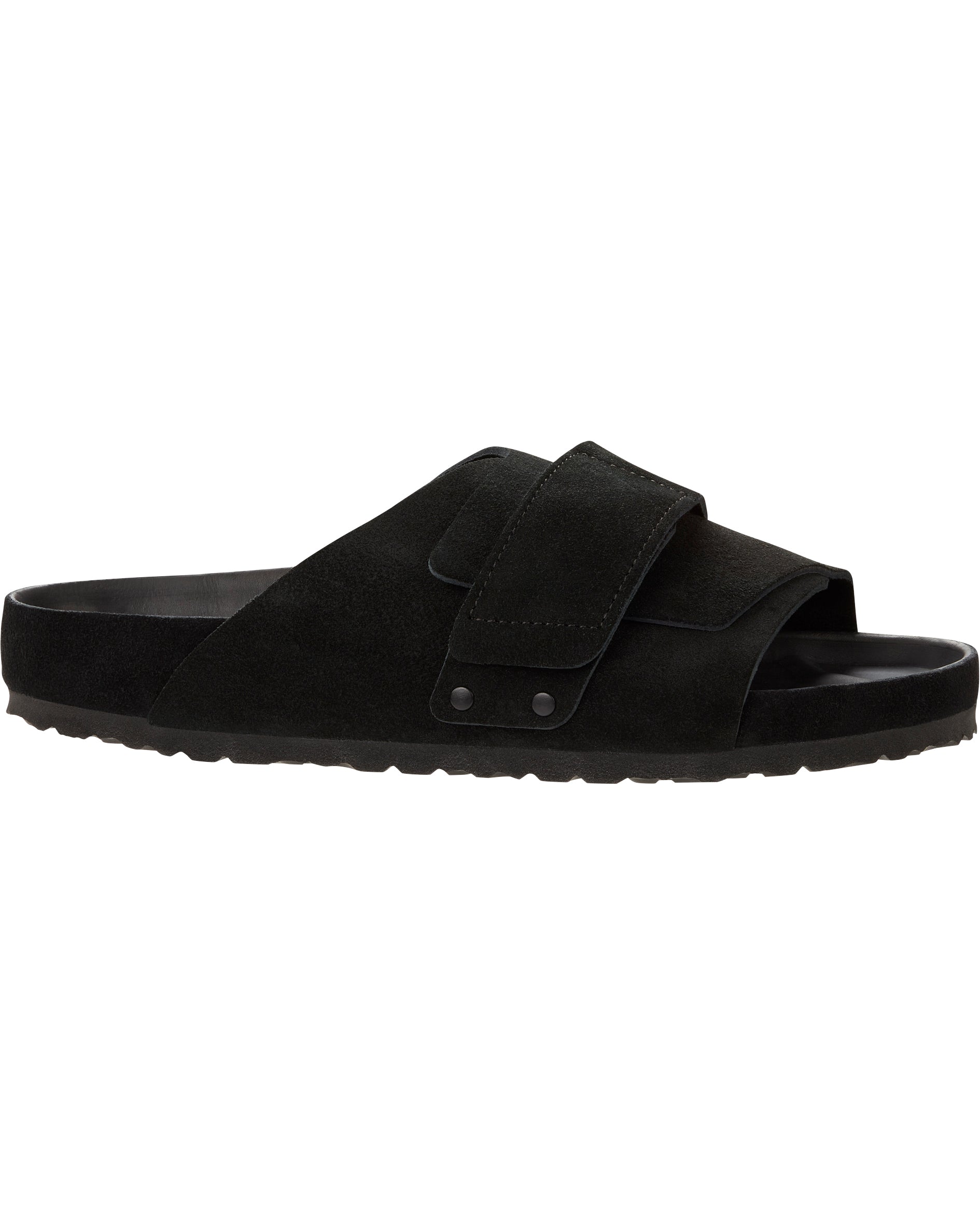 Kyoto Exquisite Black Suede Leather Sandals