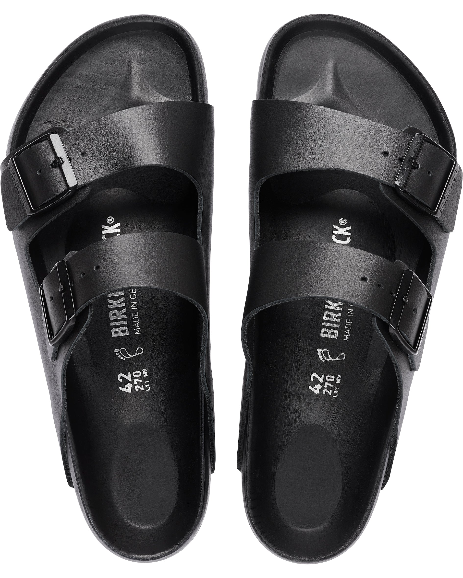Arizona Exquisite Black Leather Sandals