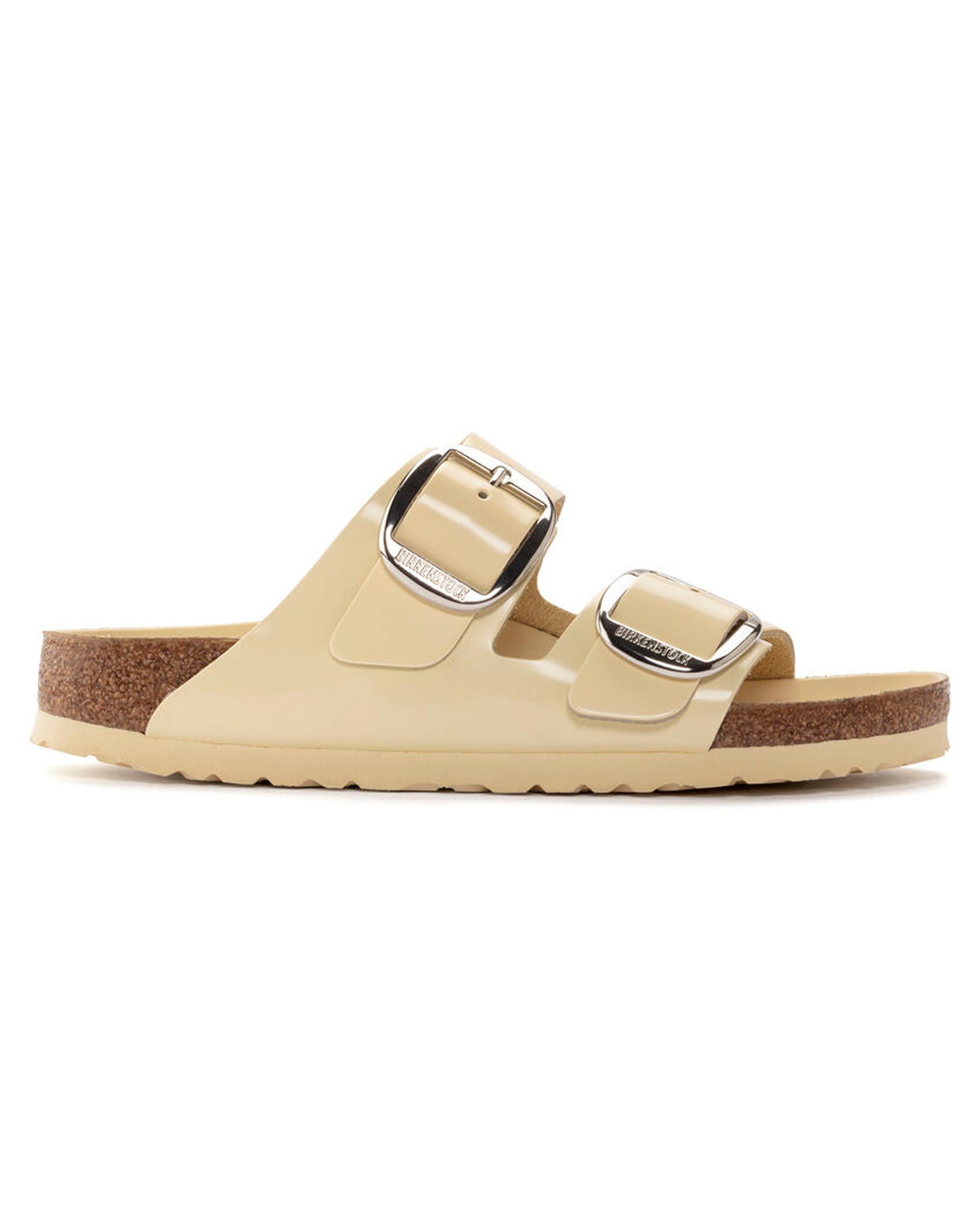 Arizona Big Buckle High Shine Butter Leather Sandals