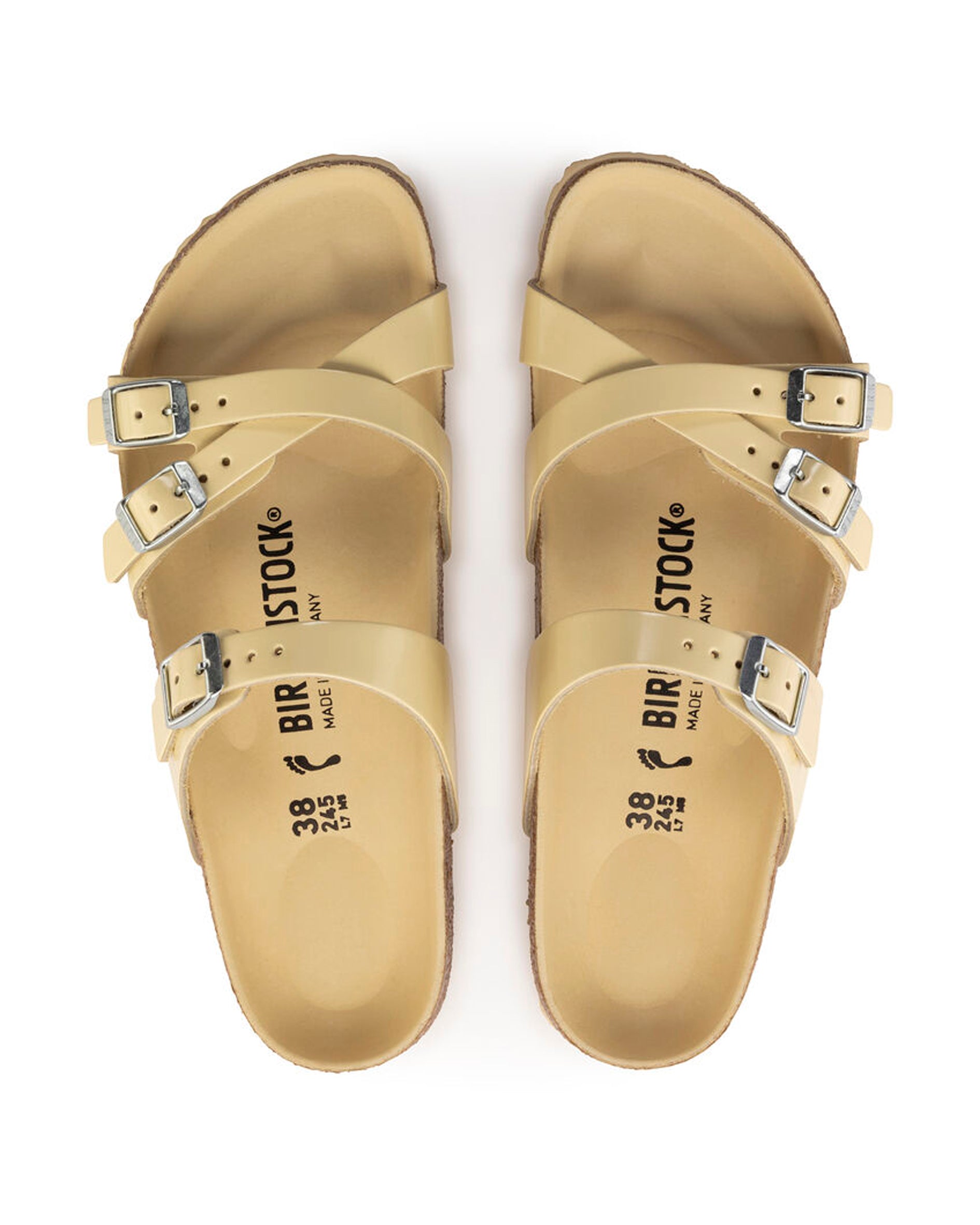 Franca High Shine Butter Leather Sandals