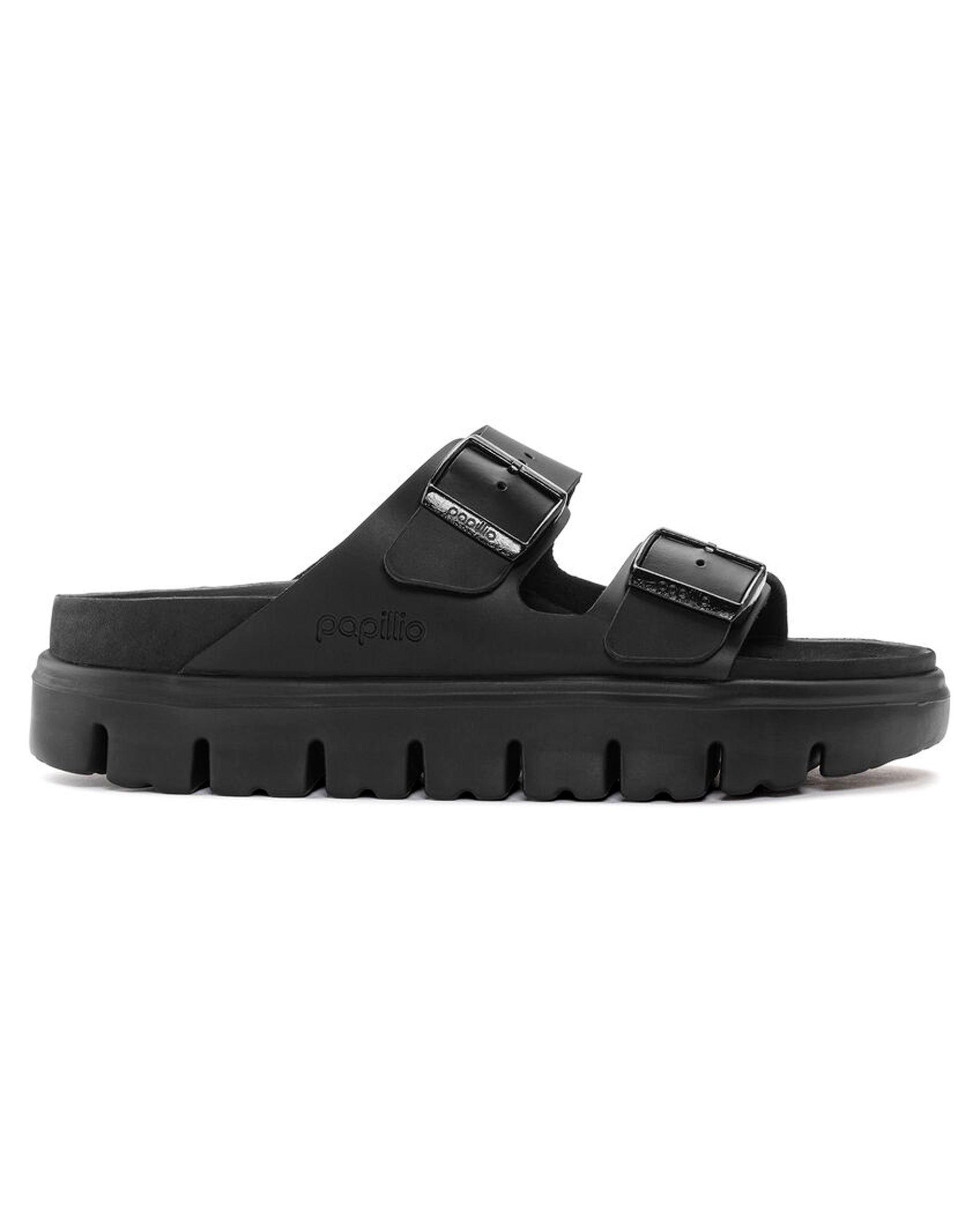 Arizona Chunky Exquisite Black Leather Sandals