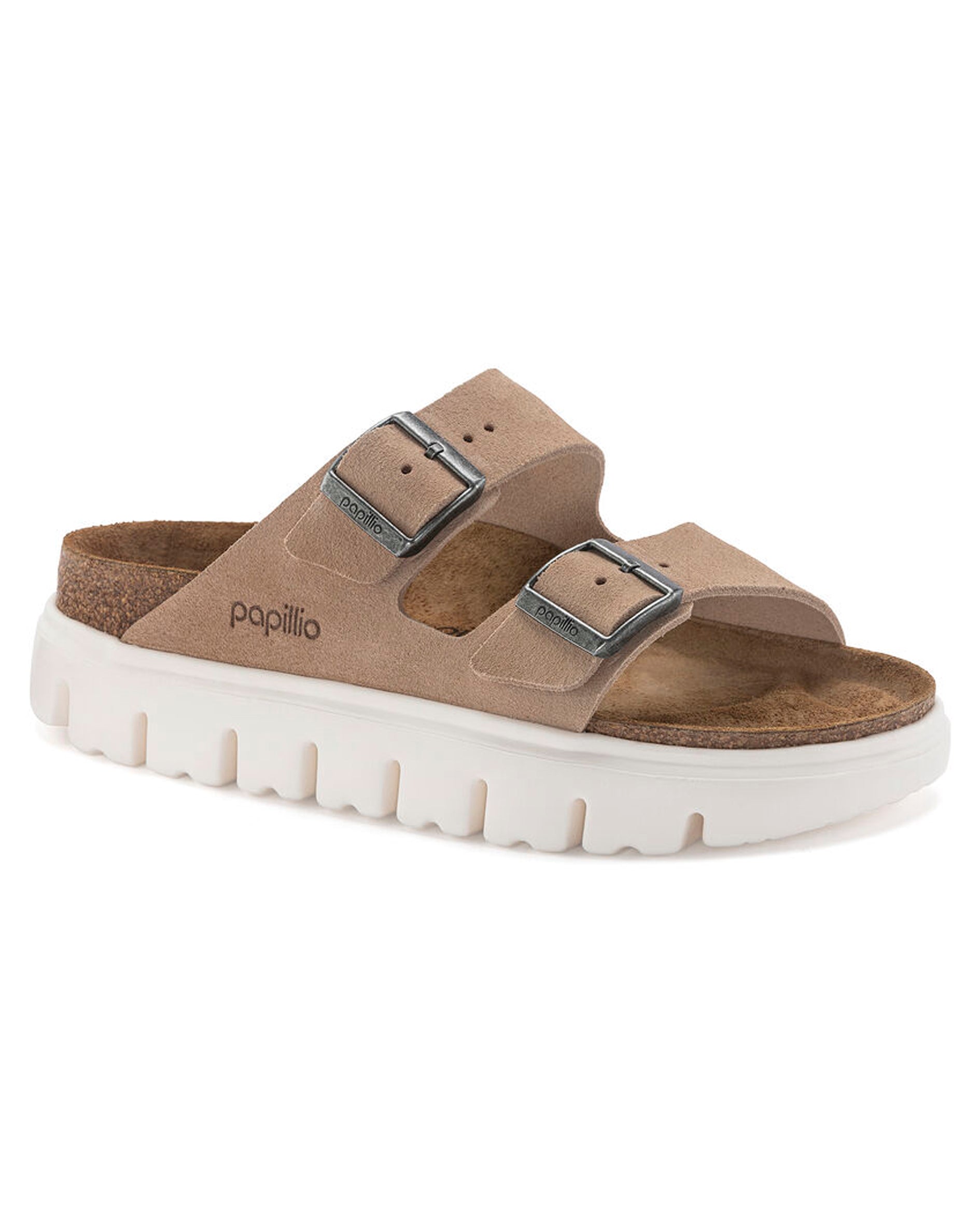 Arizona Chunky Warm Sand Suede Leather Sandals
