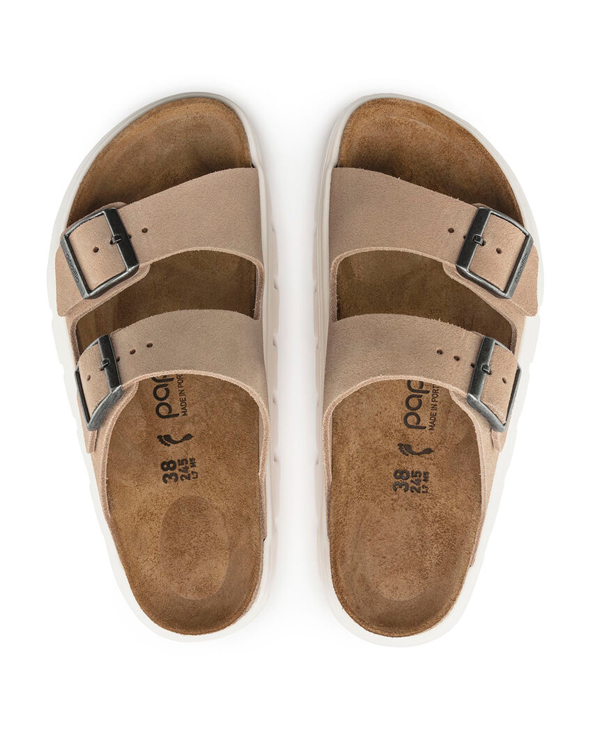 Arizona Chunky Warm Sand Suede Leather Sandals