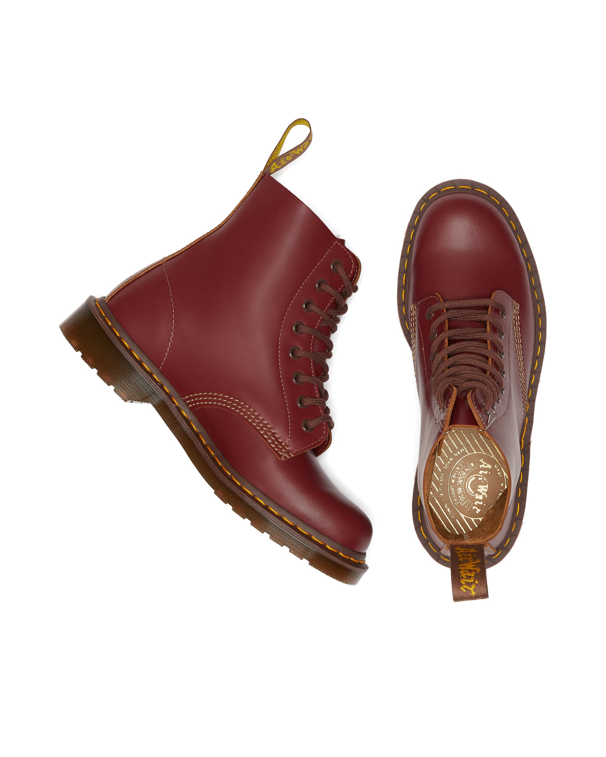 Made in England Vintage 1460 Oxblood Quilon Leather Boots