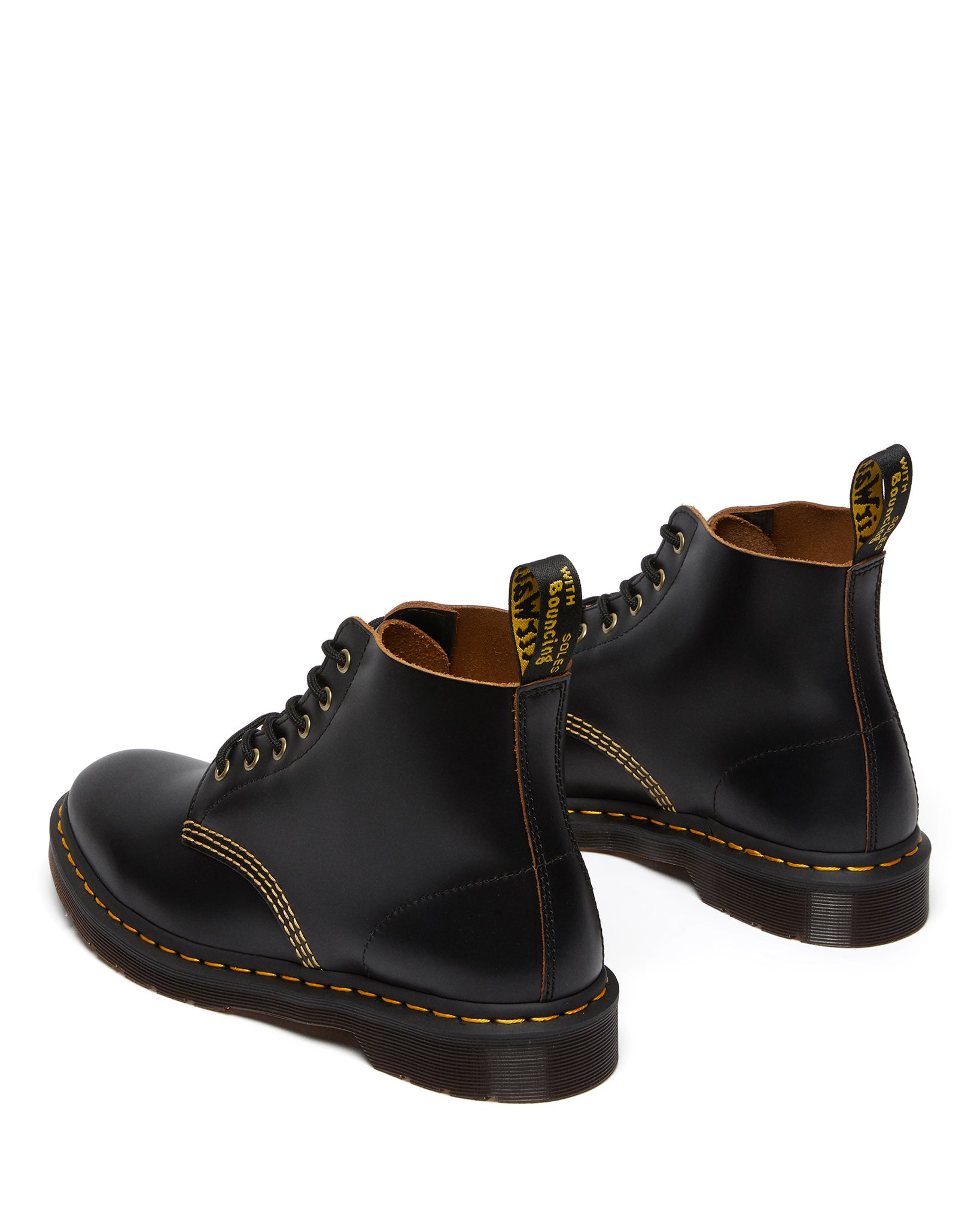 Archive 101 Arc Black Vintage Smooth Leather Boots
