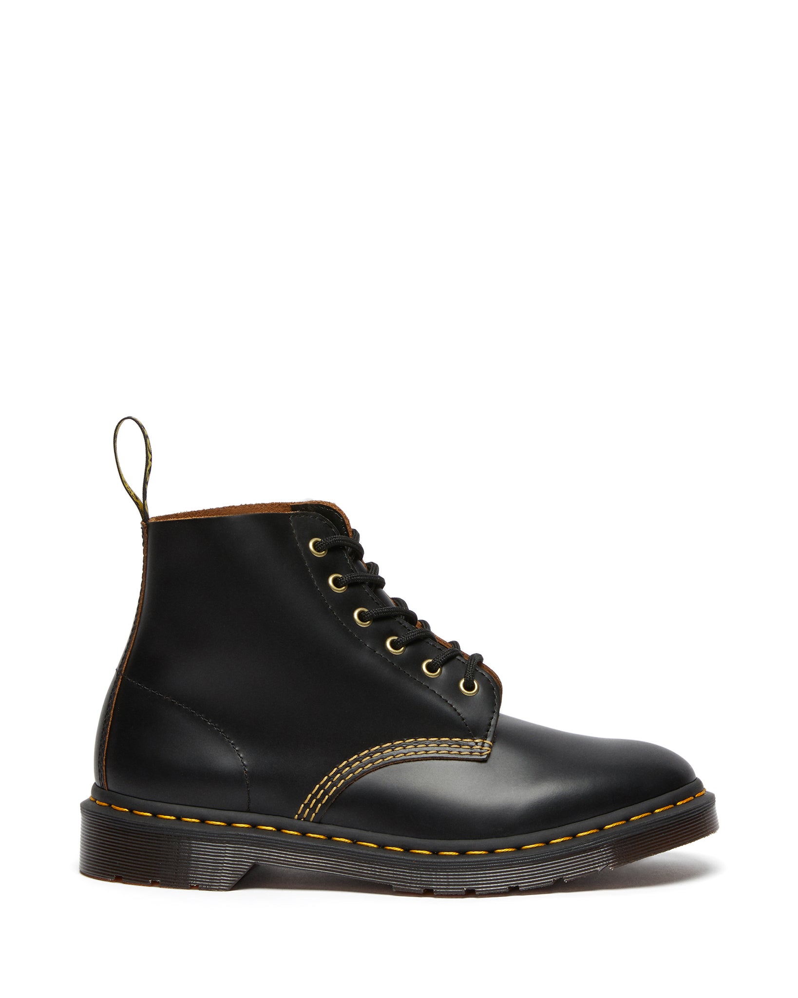 Archive 101 Arc Black Vintage Smooth Leather Boots