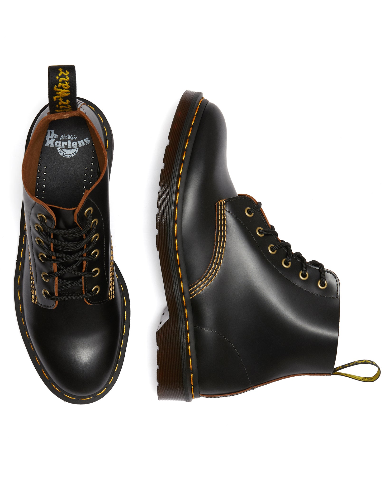 Archive 101 Arc Black Vintage Smooth Leather Boots