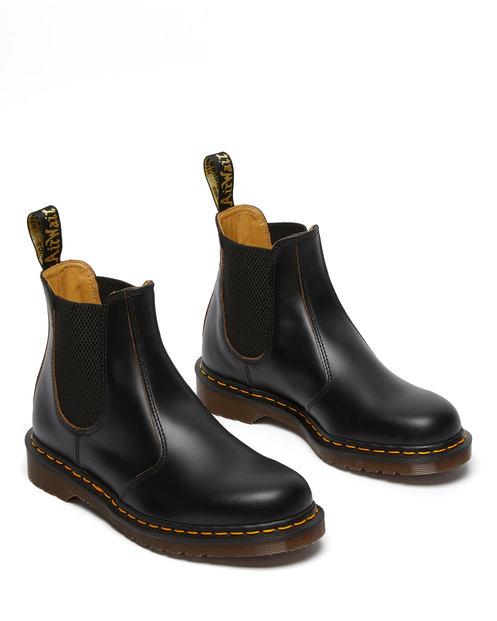 Made in England Vintage 2976 Black Quilon Leather Chelsea Boots