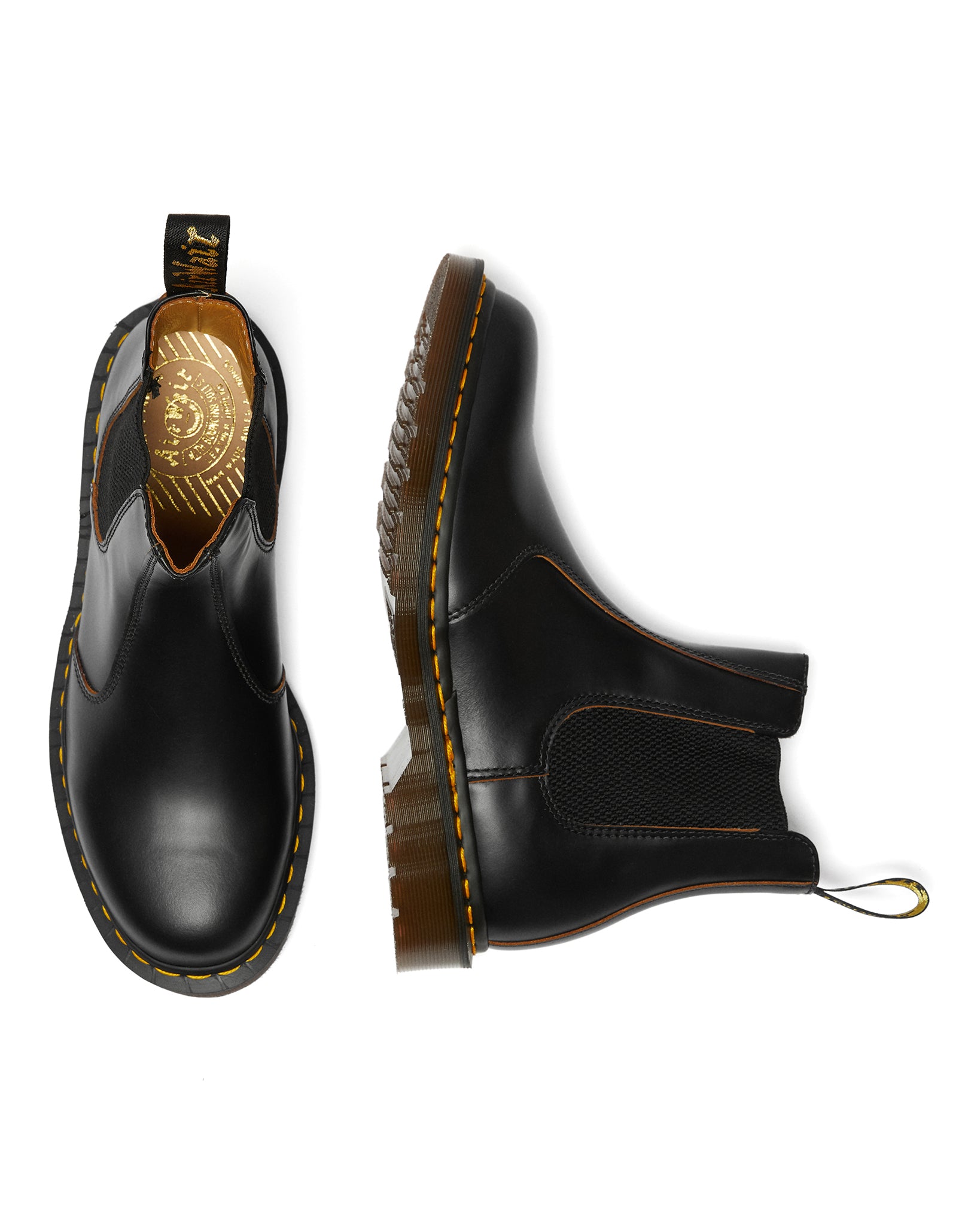 Made in England Vintage 2976 Black Quilon Leather Chelsea Boots