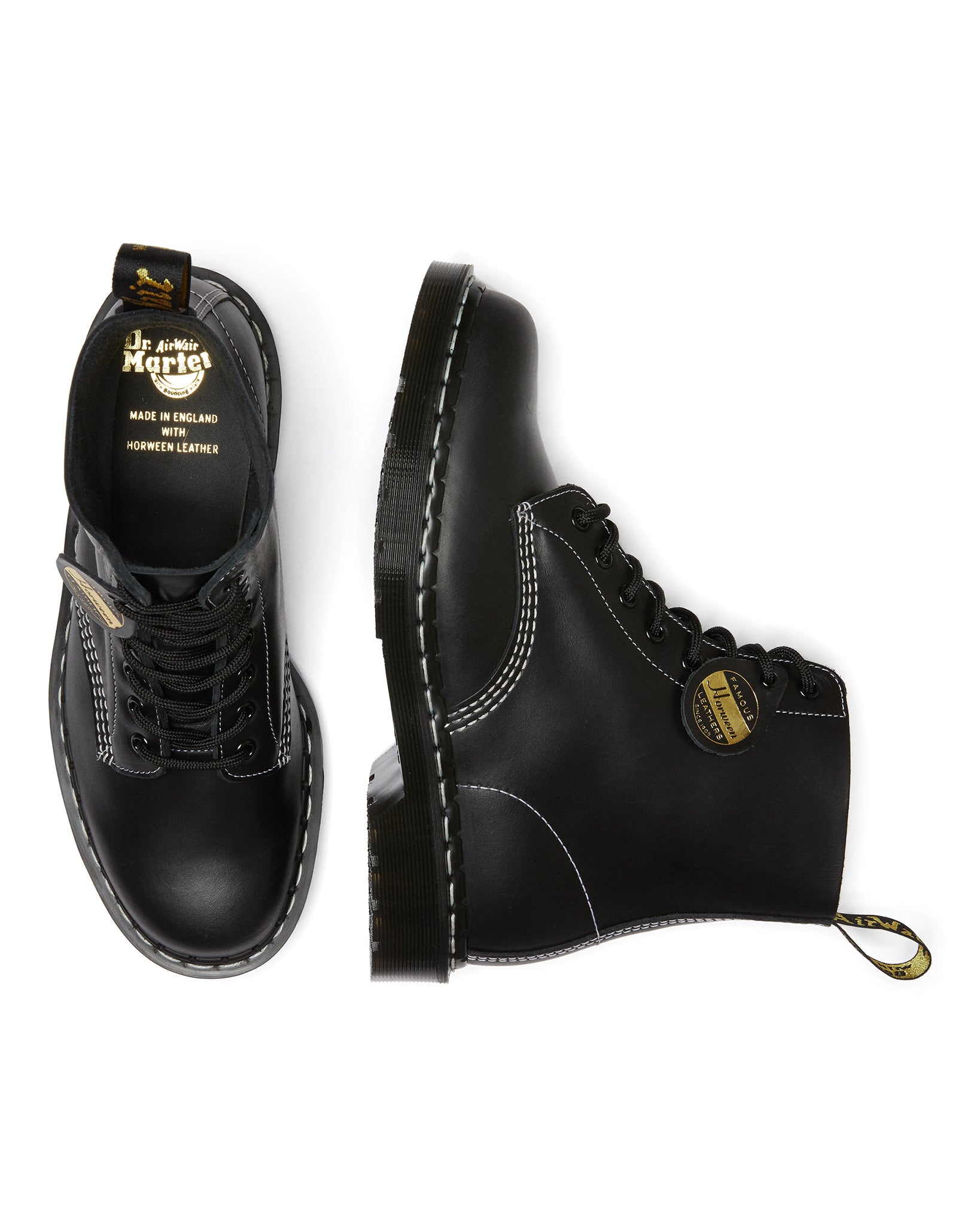 Made in England 1460 Pascal Black Cavalier Leather Boots