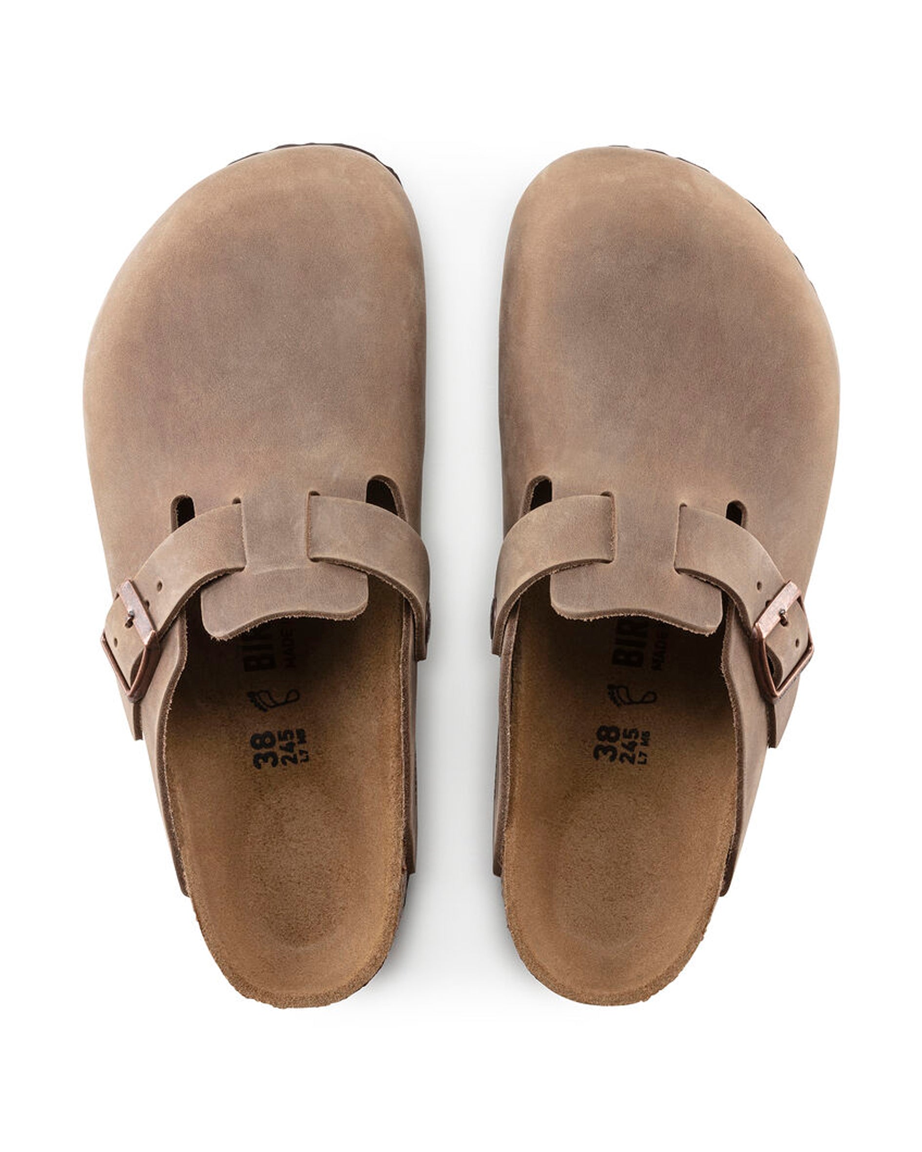 Boston Tabacco Brown Oiled Leather Clogs