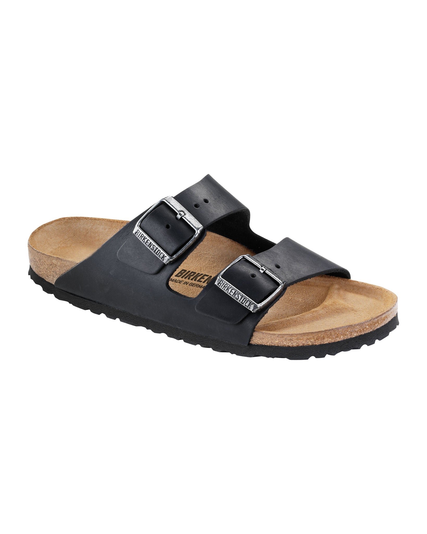 Arizona Black Oiled Leather Sandals