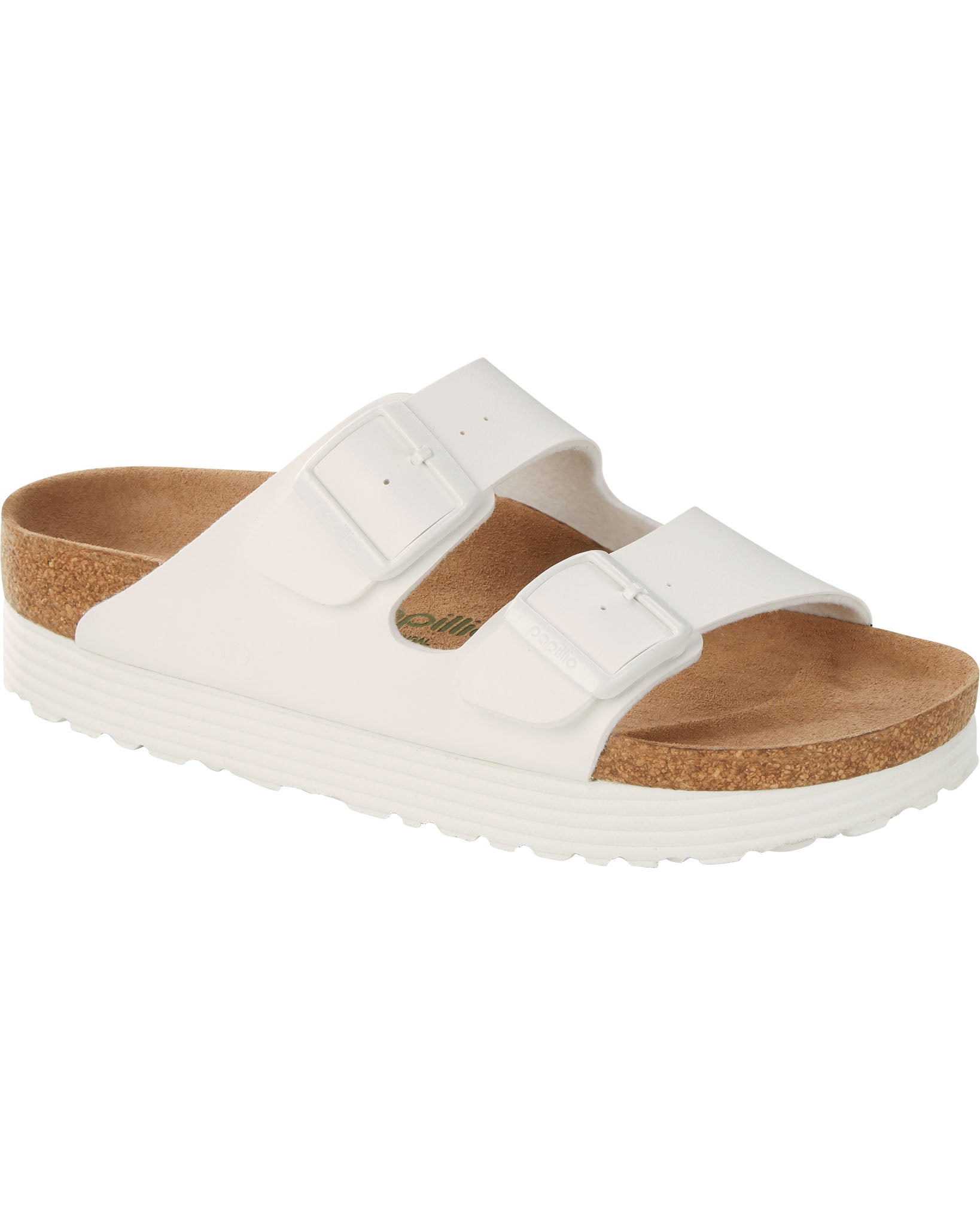 Arizona Platform White Birko-Flor Sandals