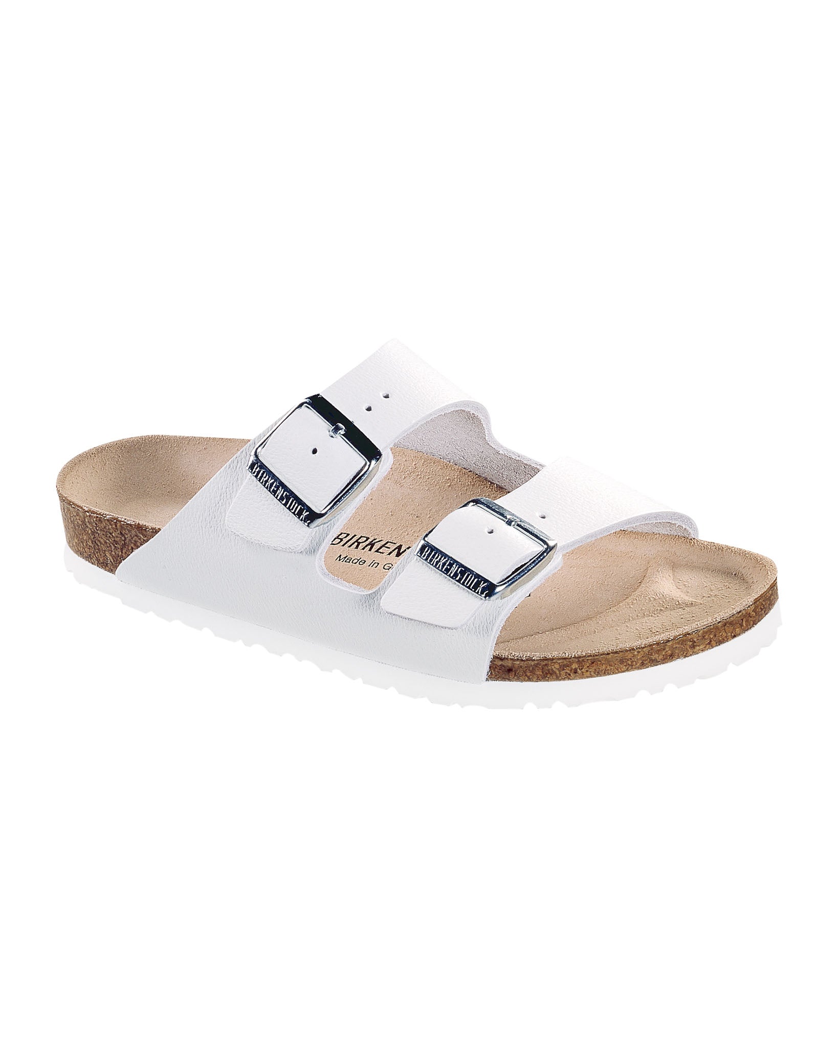 Arizona White Leather Sandals