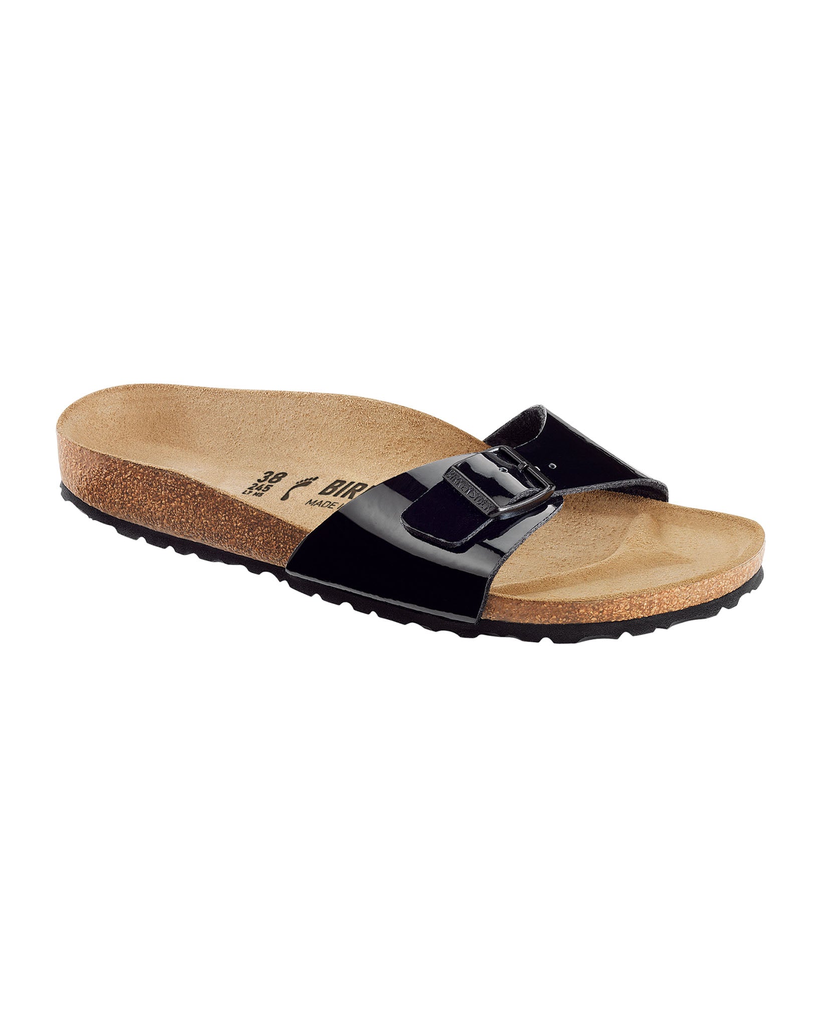 Madrid Patent Black Birko-Flor Sandals