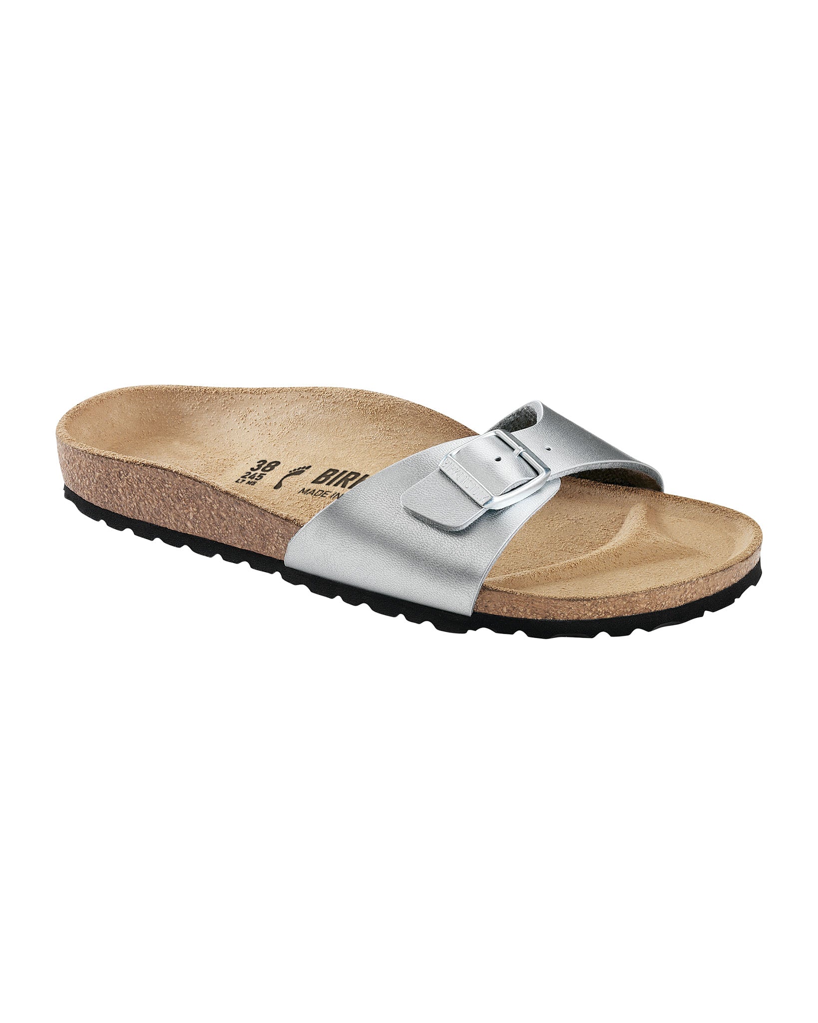 Madrid Silver Birko-Flor Sandals
