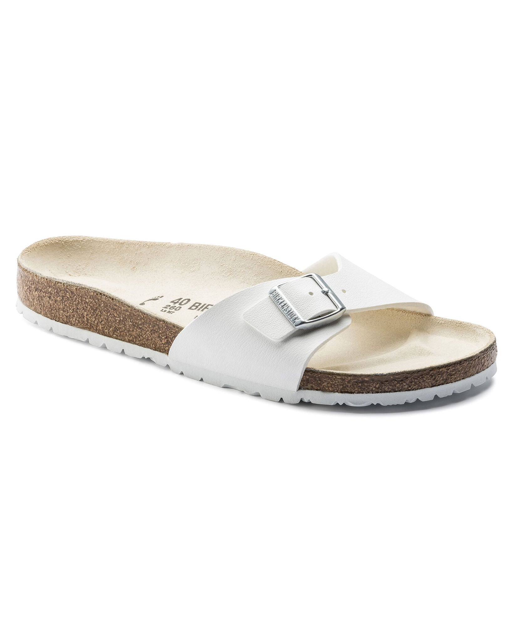 Madrid White Birko-Flor Sandals