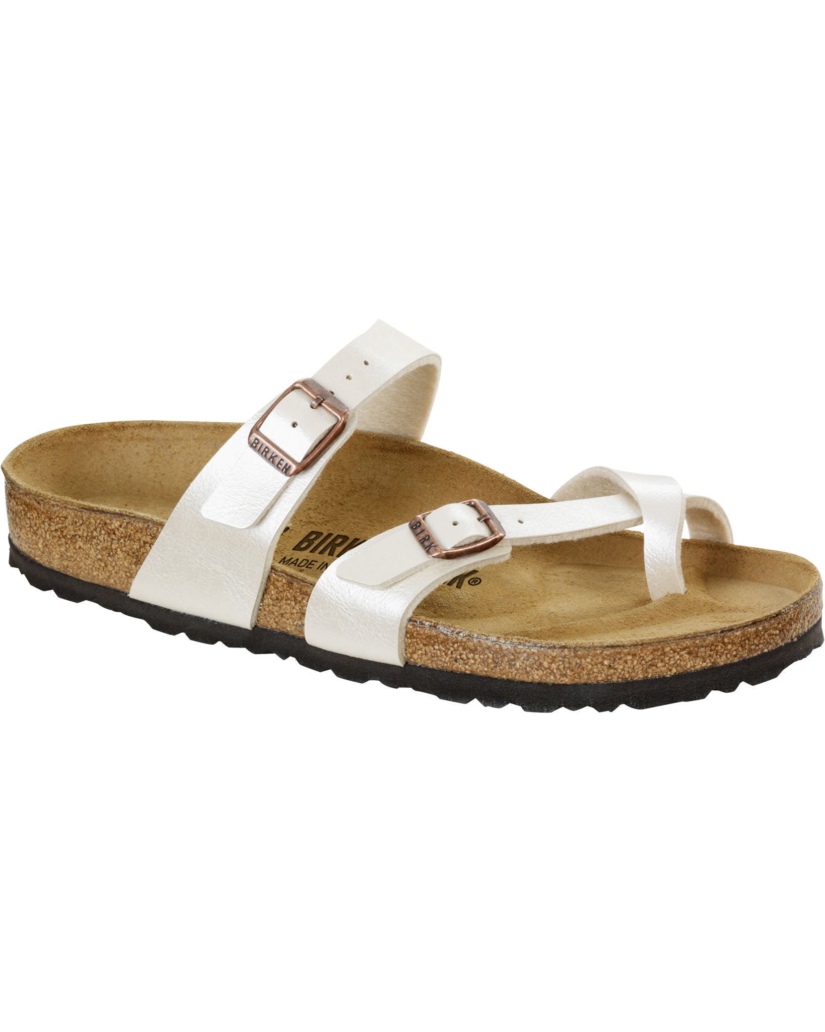 Mayari Graceful Pearl White Birko-Flor Sandals