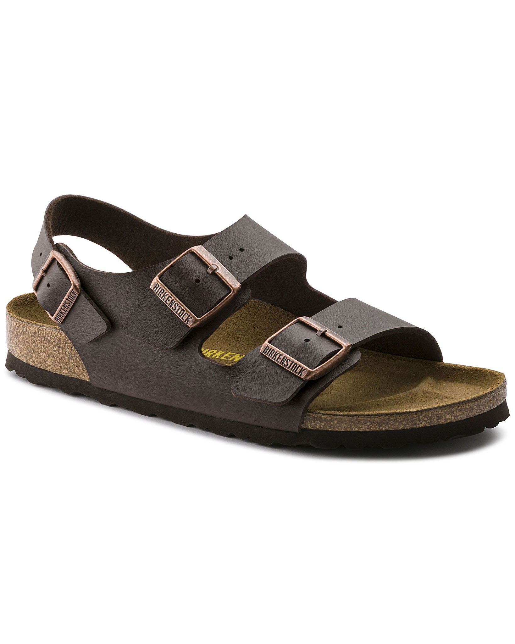 Milano Dark Brown Birko-Flor Sandals