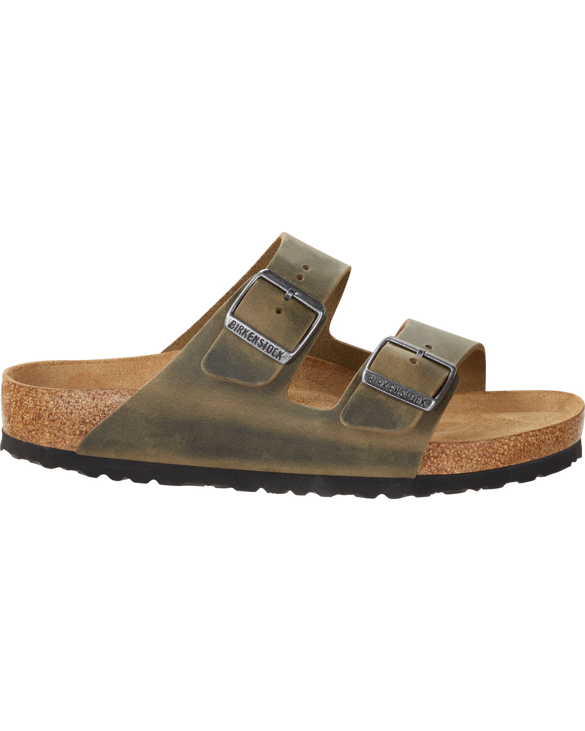 Arizona Soft Footbed Faded Khaki Oiled Leather Sandals