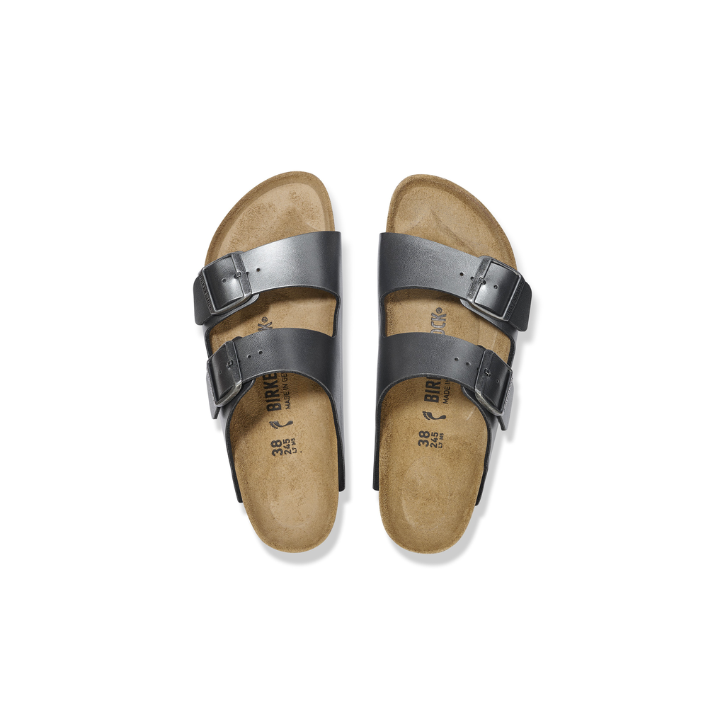 Arizona Metallic Black Birko-Flor Sandals