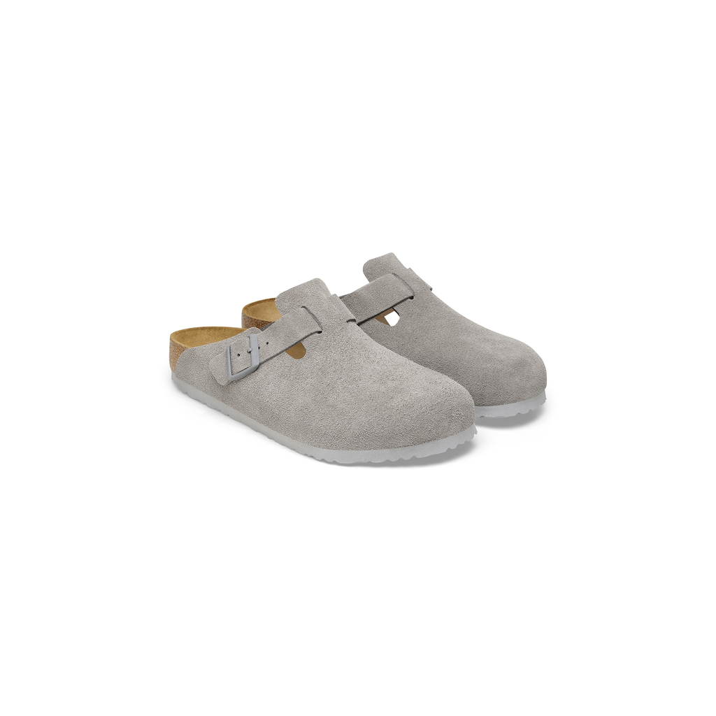 Boston Stone Coin Suede Leather Clogs