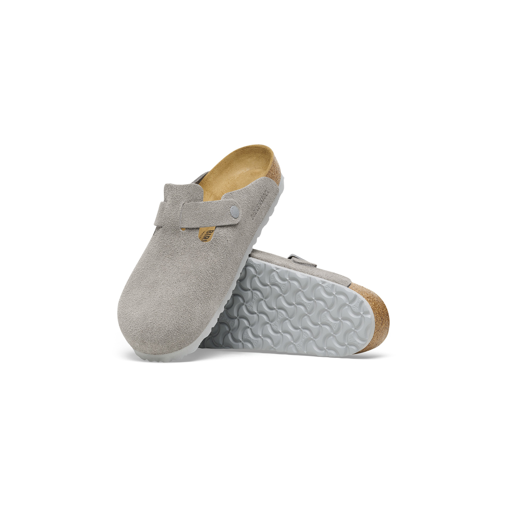 Boston Stone Coin Suede Leather Clogs