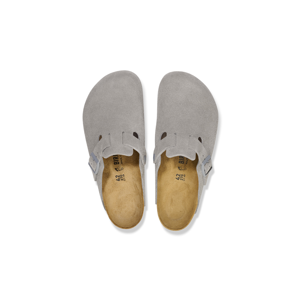 Boston Stone Coin Suede Leather Clogs