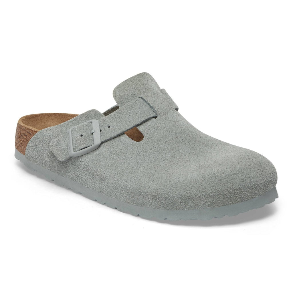 Boston Pure Sage Suede Leather Clogs