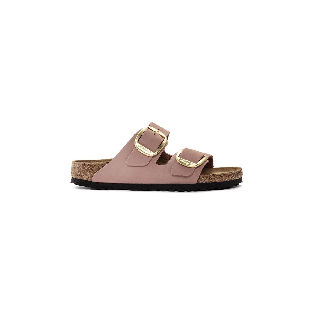 Arizona Big Buckle Old Rose Nubuck Leather Sandals