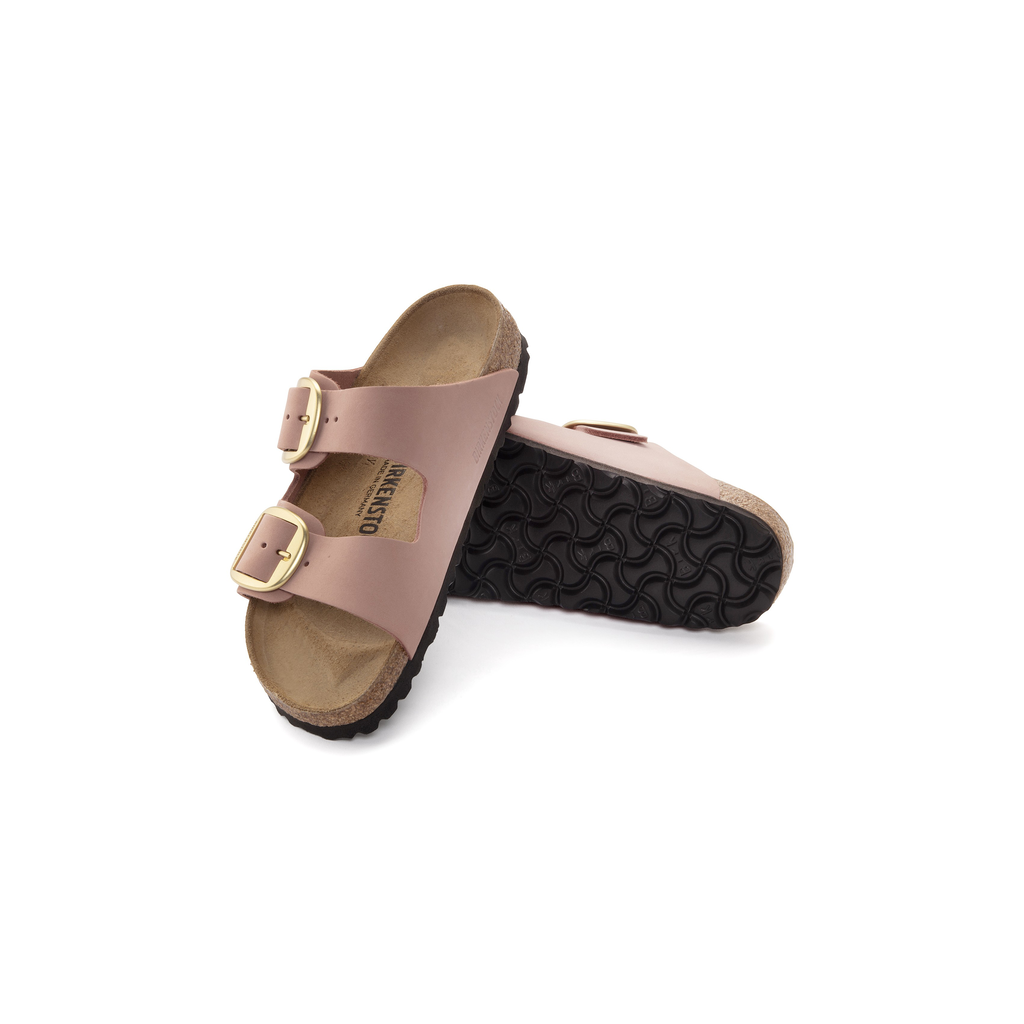 Arizona Big Buckle Old Rose Nubuck Leather Sandals