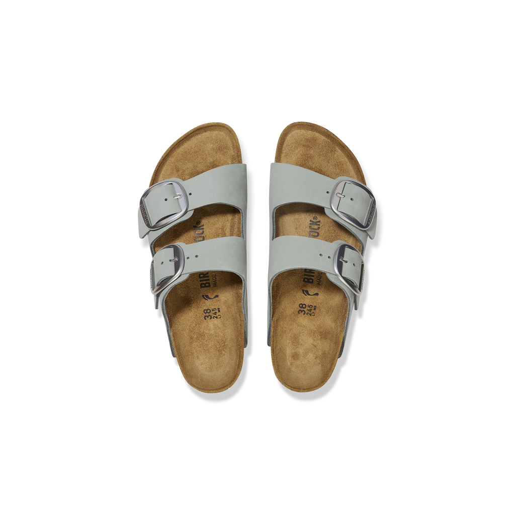 Arizona Big Buckle Pure Sage Nubuck Leather Sandals