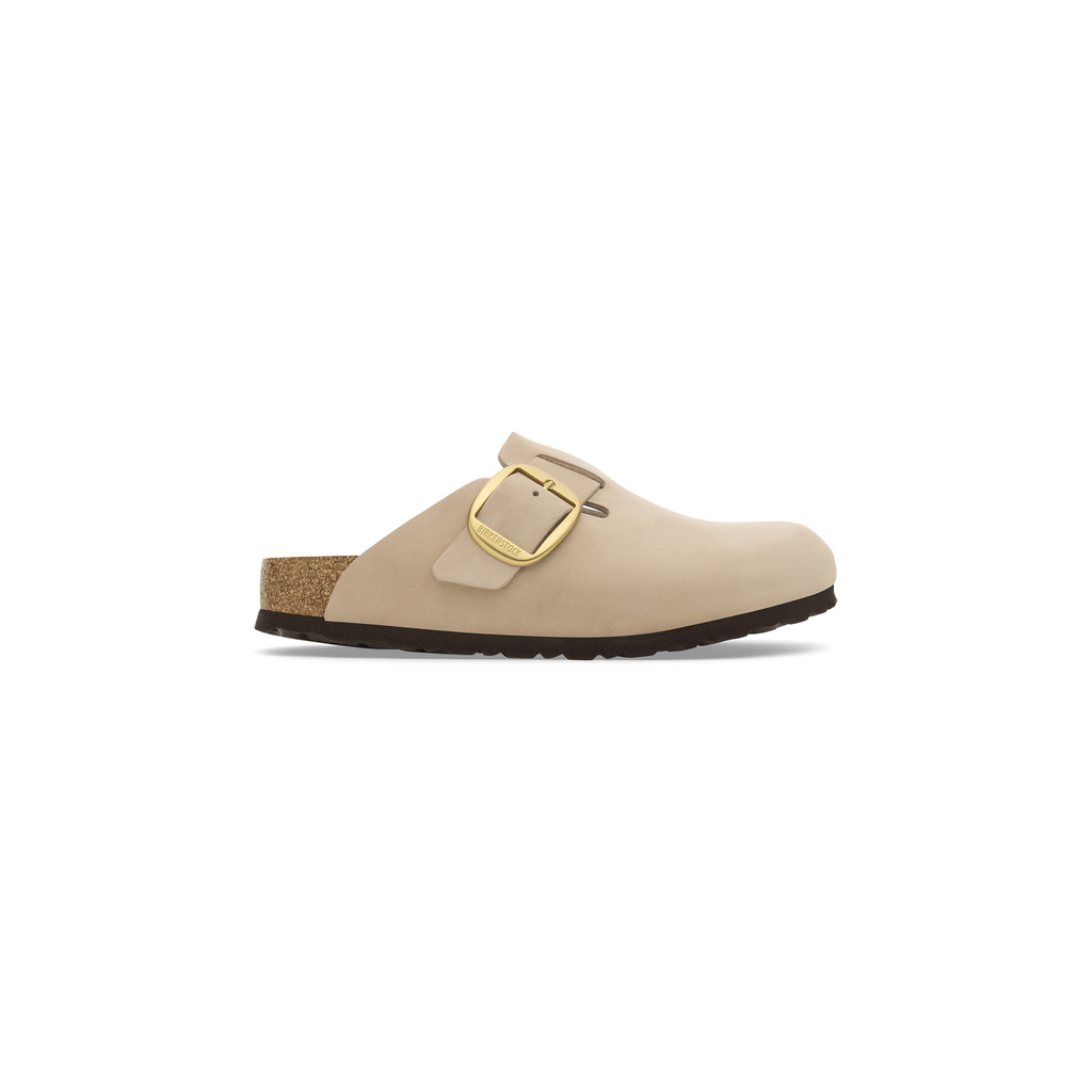Boston Big Buckle Sandcastle Nubuck Leather Clogs