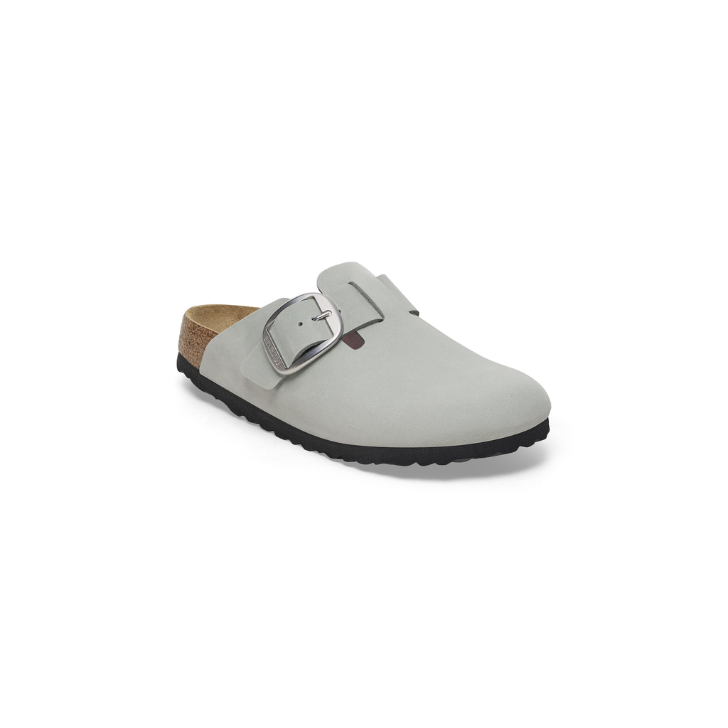 Boston Big Buckle Pure Sage Nubuck Leather Clogs