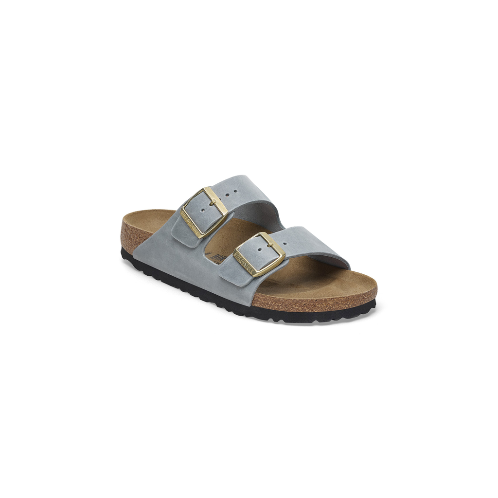 Arizona Basalt Grey Oiled Leather Sandals