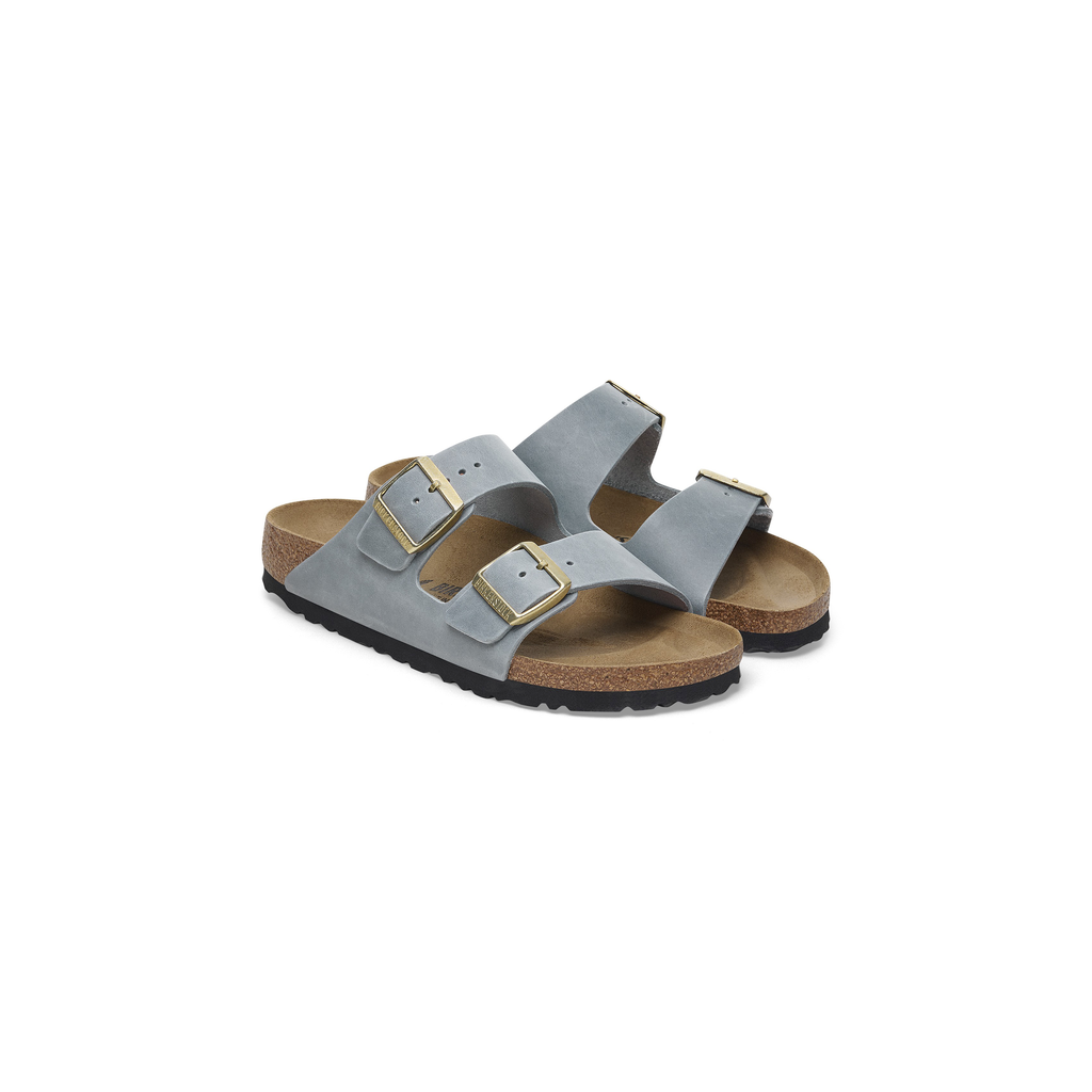 Arizona Basalt Grey Oiled Leather Sandals