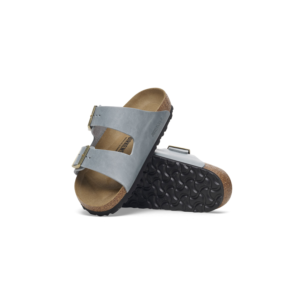 Arizona Basalt Grey Oiled Leather Sandals