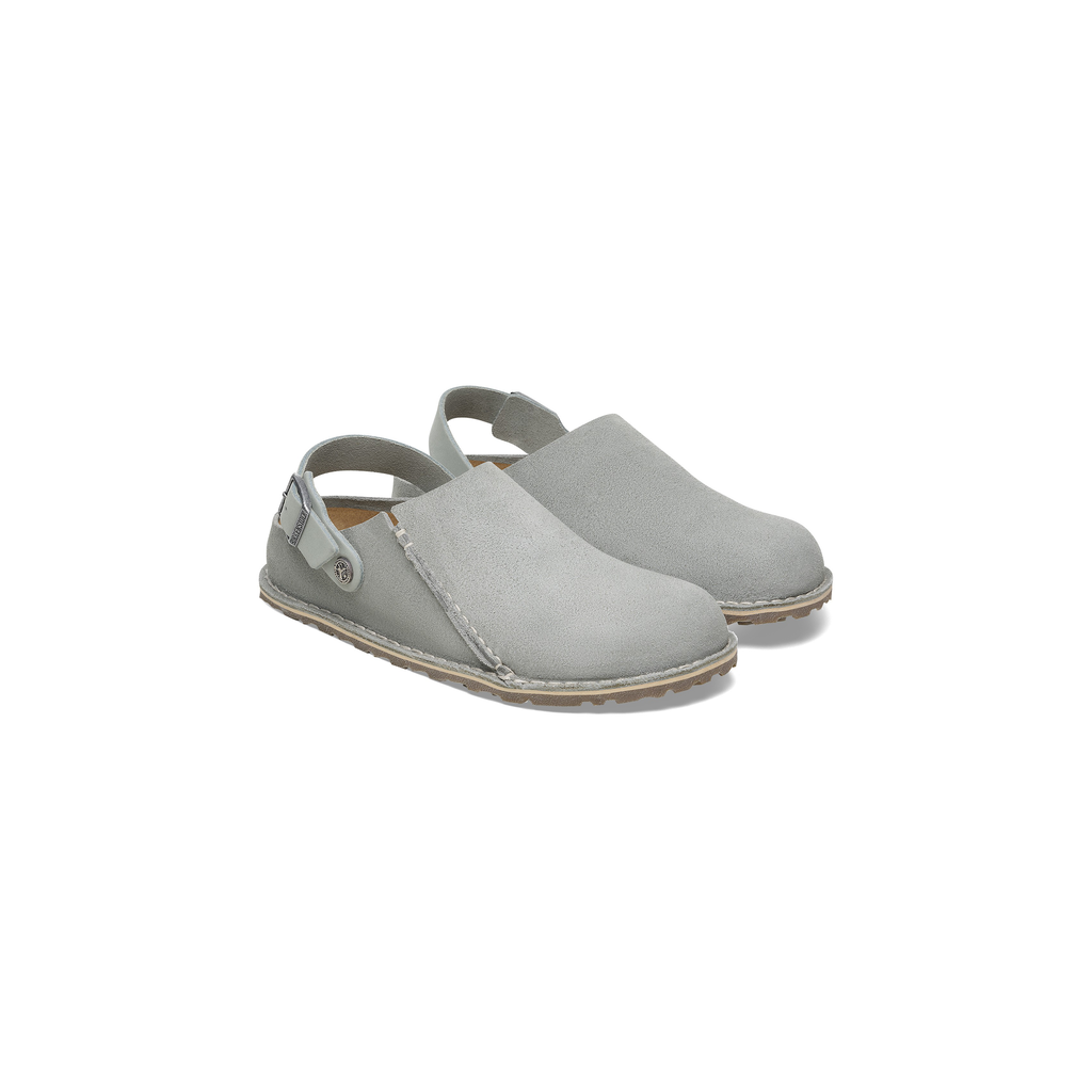 Lutry Premium Pure Sage Suede Leather Clogs