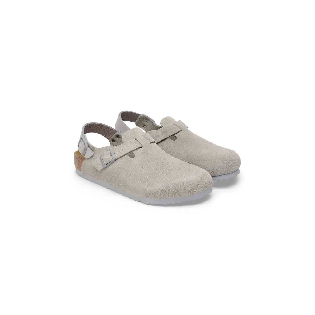 Tokio Stone Coin Suede Leather Clogs