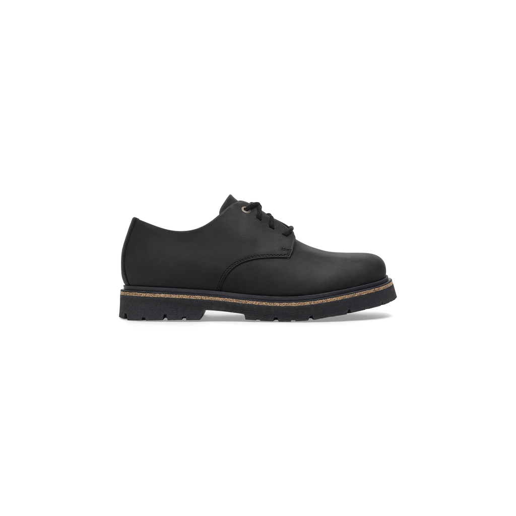Highwood Lace Low Black Oiled Leather Shoes