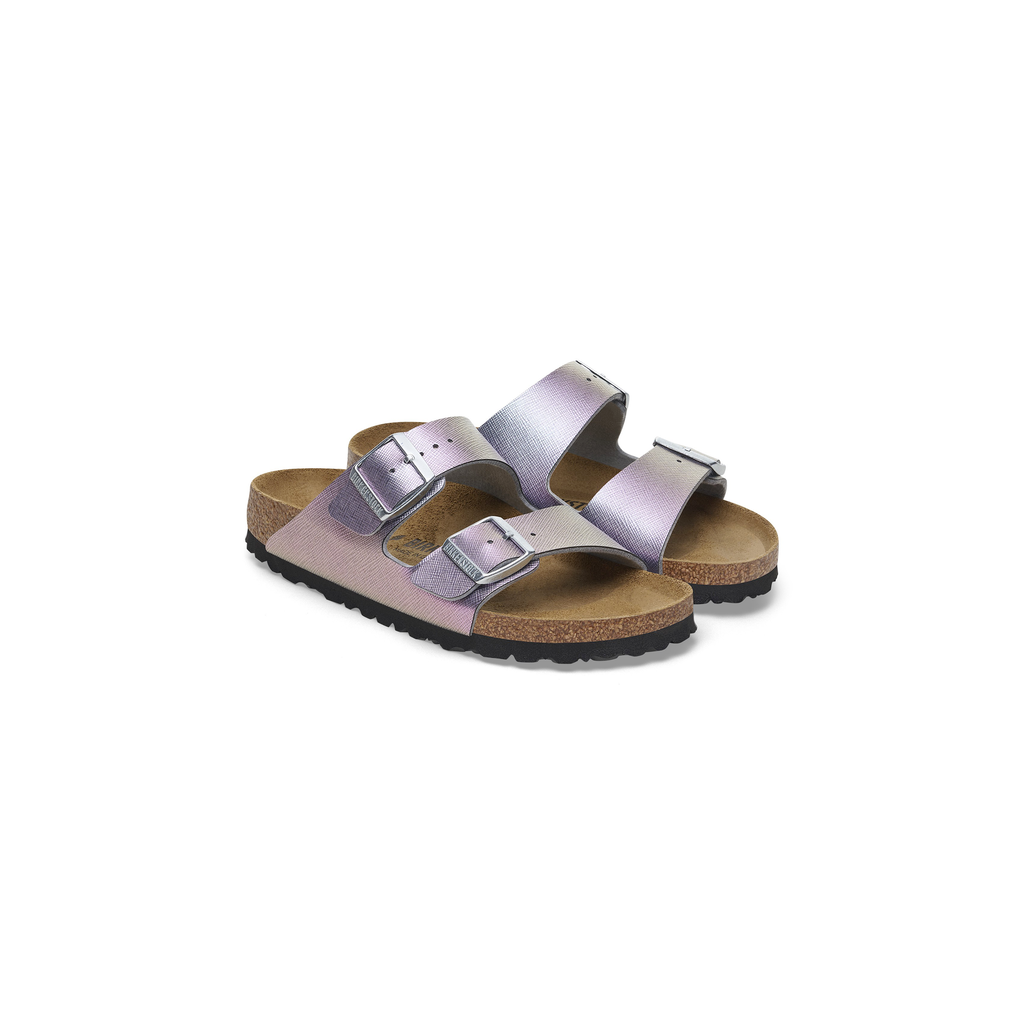 Arizona Saffiano Iridescent Viola Birko-Flor Sandals
